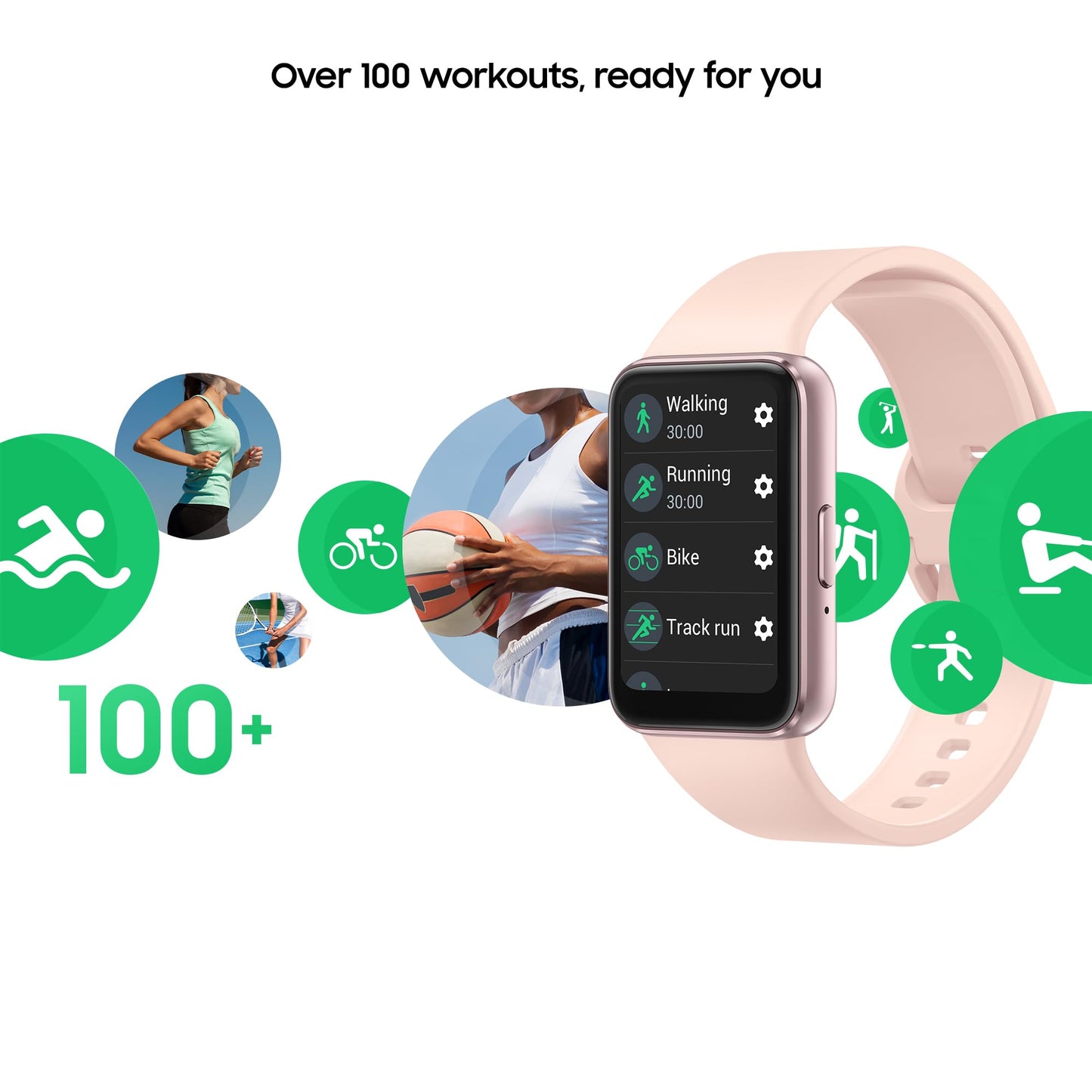Samsung Galaxy Fit3, 1.6" AMOLED Display, 13 Days Battery Charge, Sleep Monitoring, Fall Detection - Pink Gold (CAD Version & Warranty) 🍁 All In One Marketplace Canada