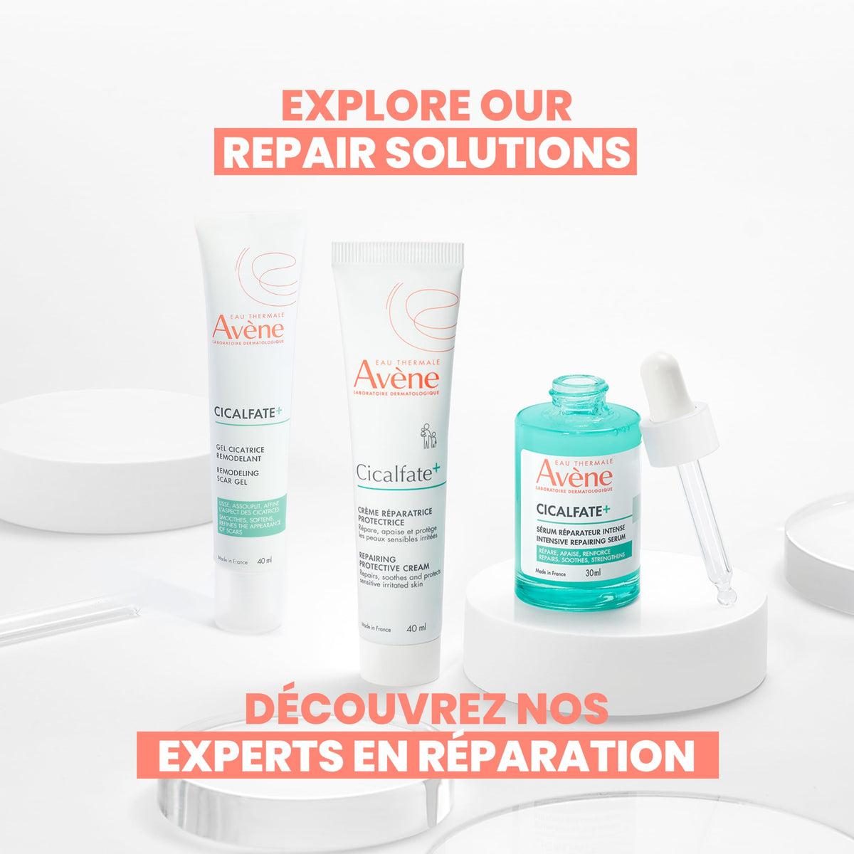 Eau Thermale Avene Cicalfate+ Restorative Protective Cream, Rich Skin Barrier Cream, Wound Care, Reduces appearance of scars, Doctor recommended, Zinc oxide, 40 mL 🍁 All In One Marketplace Canada