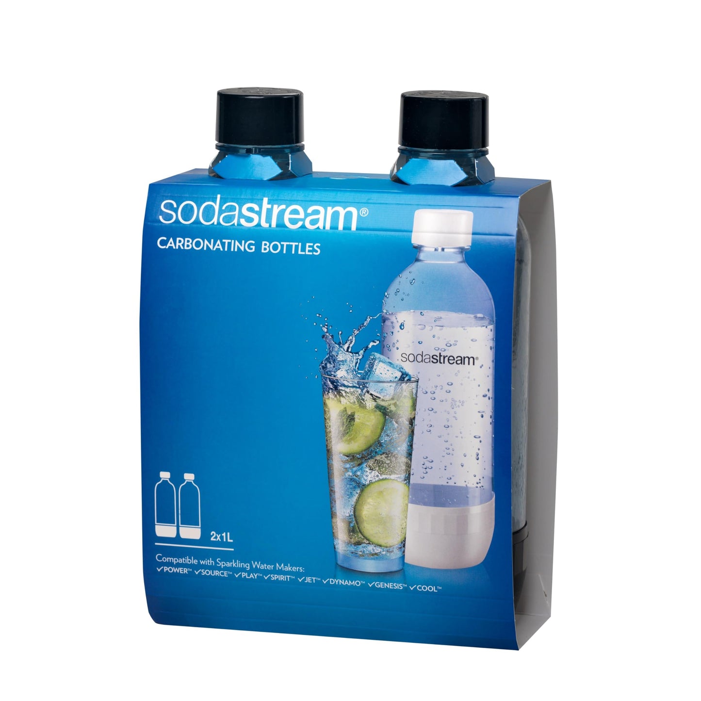 Sodastream 1L Classic Black Bottles Twin Pack - Dishwasher Safe 🍁 All In One Marketplace Canada