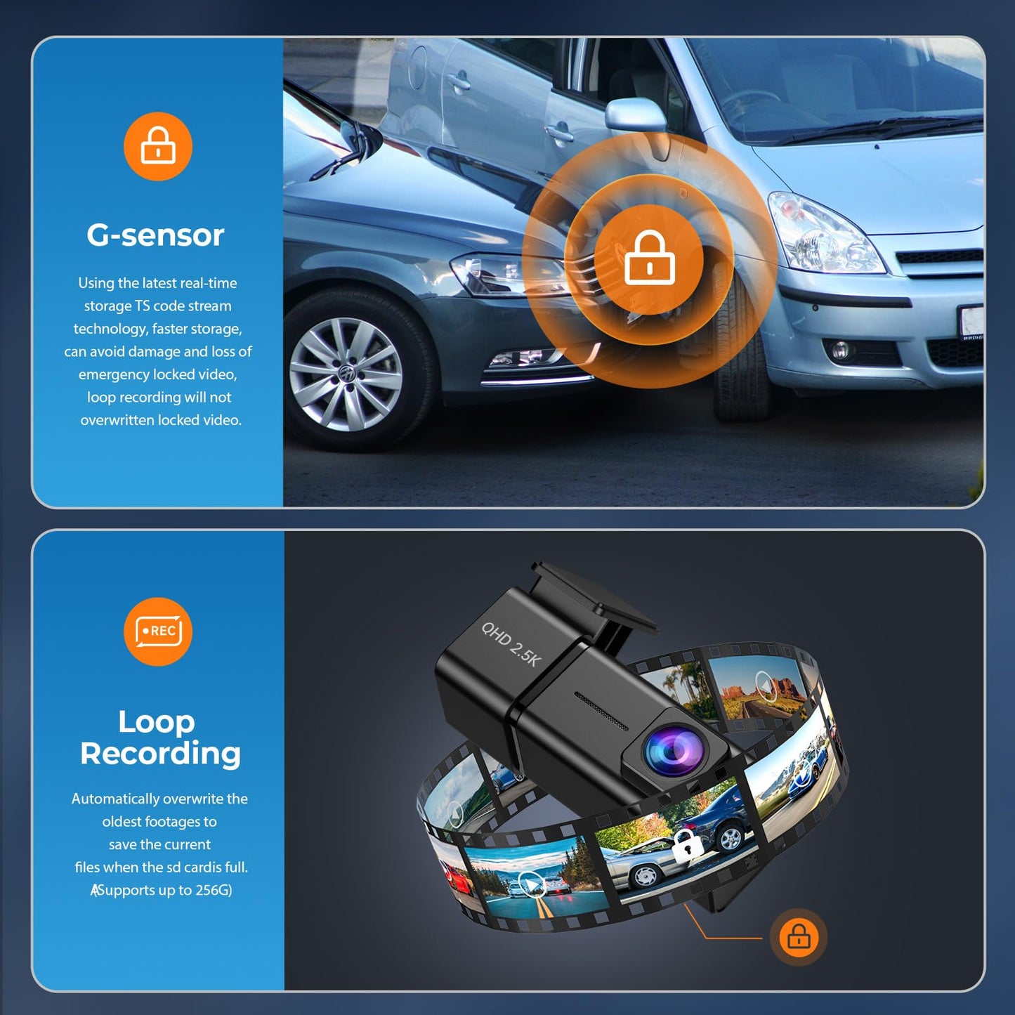 Dash Cam Front 1440P Dashcam with 32G SD Card, Dash Camera for Cars, Mini Dashcams with App,WiFi, Night Vision, G-Sensor, Loop Recording, 24H Parking Mode, Support 256GB Max 🍁 All In One Marketplace Canada