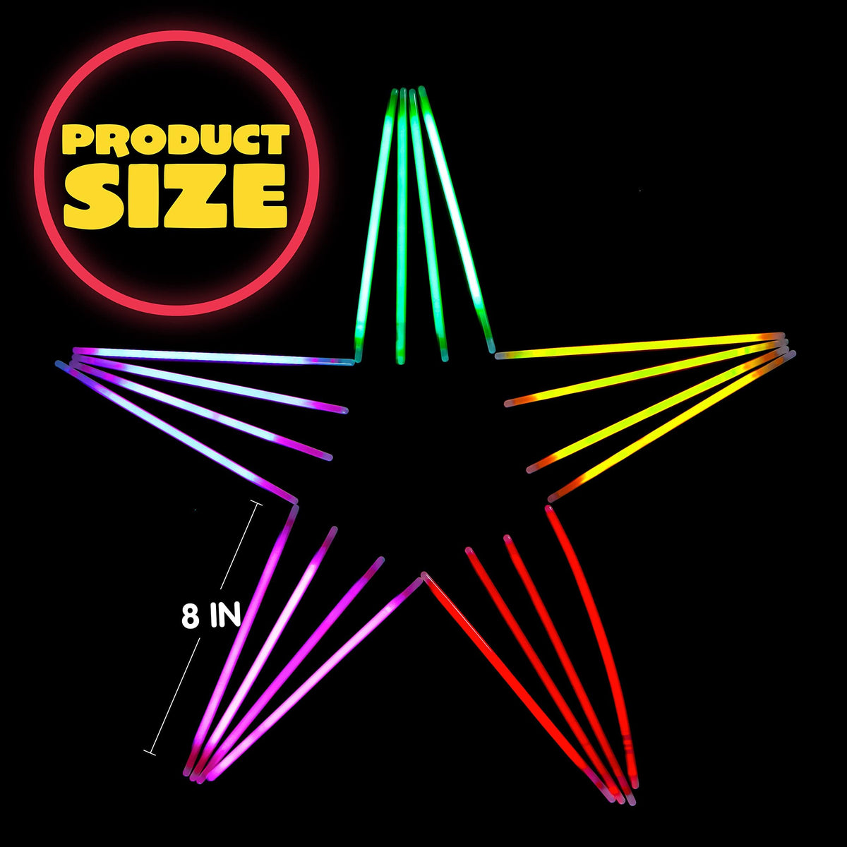 JOYIN 200 Pcs Glow Sticks Bulk 8" Glowsticks, Glow Stick Bracelets Necklaces, Glow in the Dark Party Favors, Easter, Christmas, Halloween Party Supplies Pack 🍁 All In One Marketplace Canada