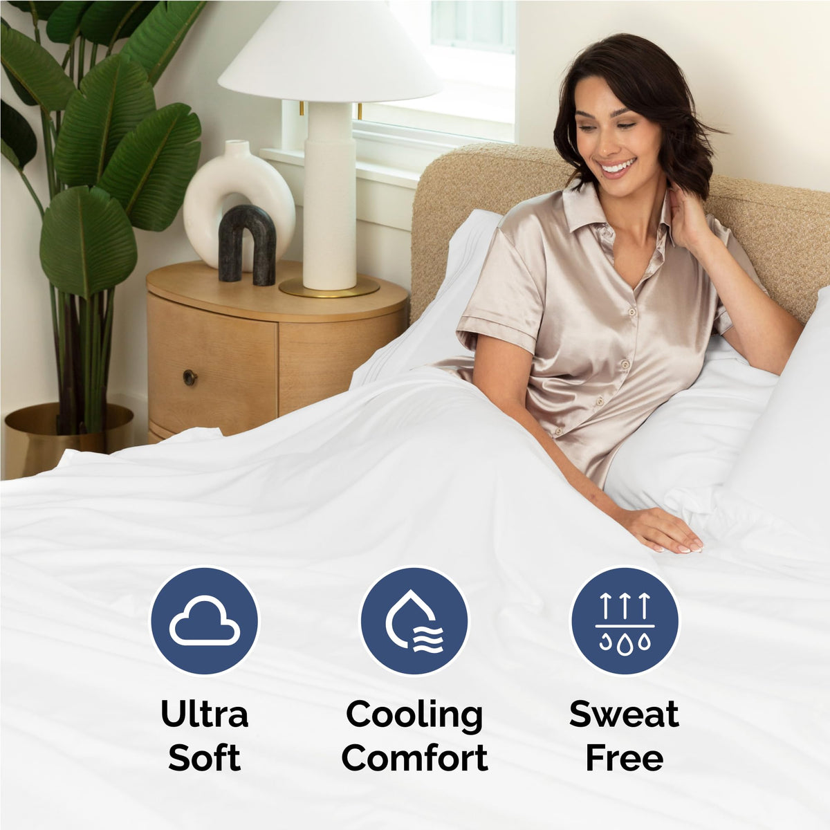Full Size 4 Piece Sheet Set - Comfy Breathable & Cooling Sheets - Hotel Luxury Bed Sheets for Women & Men - Deep Pockets, Easy-Fit, Extra Soft & Wrinkle Free Sheets - White Oeko-Tex Bed Sheet Set 🍁 All In One Marketplace Canada
