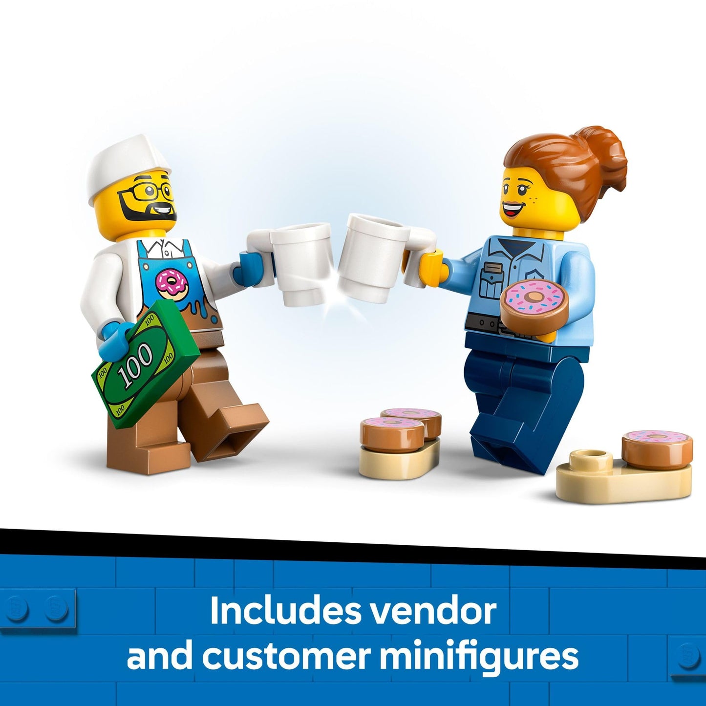 LEGO City Donut Truck Toy - Building Toy for Kids, Boys and Girls, Ages 5+ - Mobile Donut Stand with 2 Minifigures and Other Accessories - Fun Gift Idea for Birthdays and Holidays - 60452 🍁 All In One Marketplace Canada