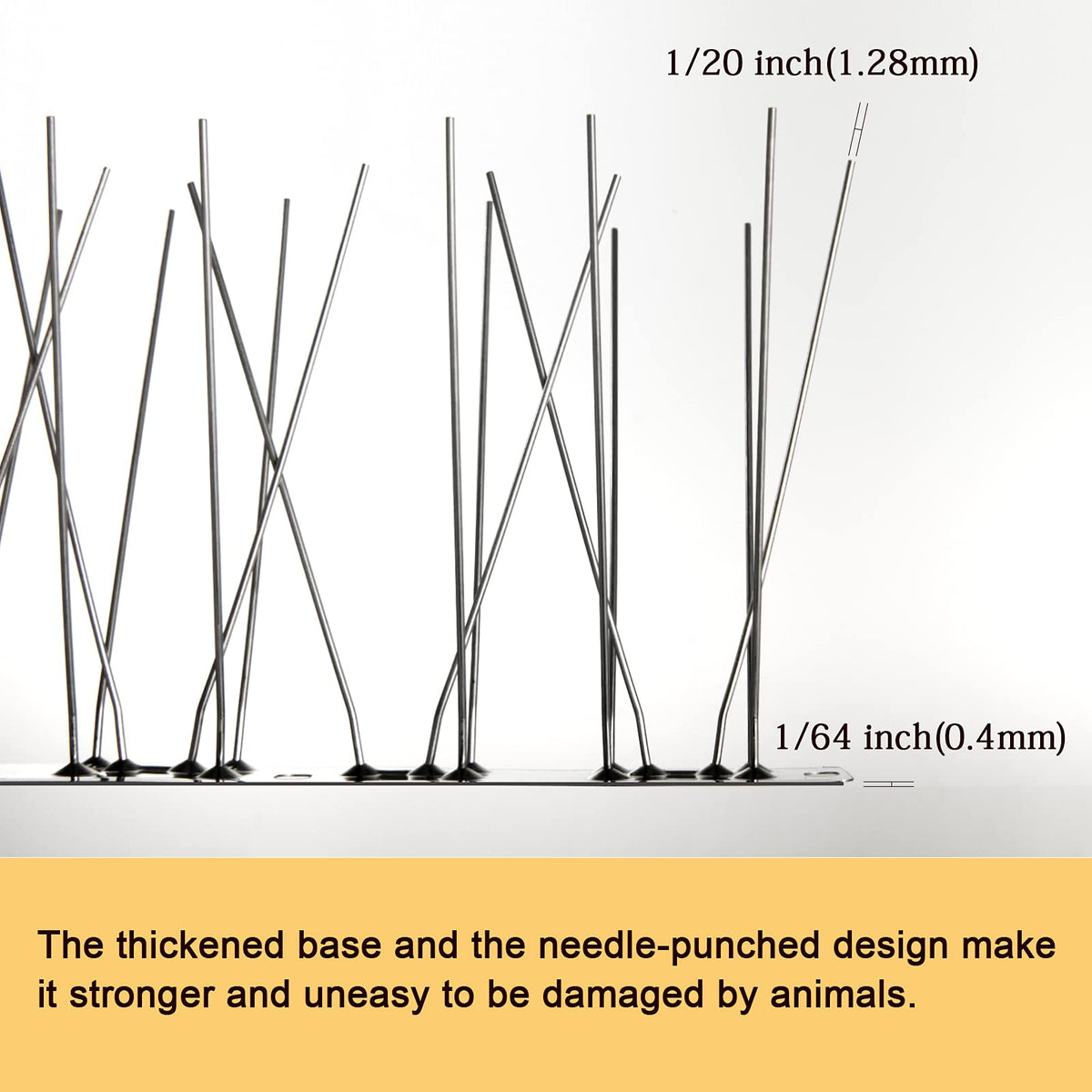 OFFO Bird Spikes with Stainless Steel Base, Durable Bird Repellent Spikes Arrow Pigeon Spikes Fence Kit for Deterring Small Bird, Crows and Woodpeckers, Covers 3.4 Feet(1.04m) 🍁 All In One Marketplace Canada