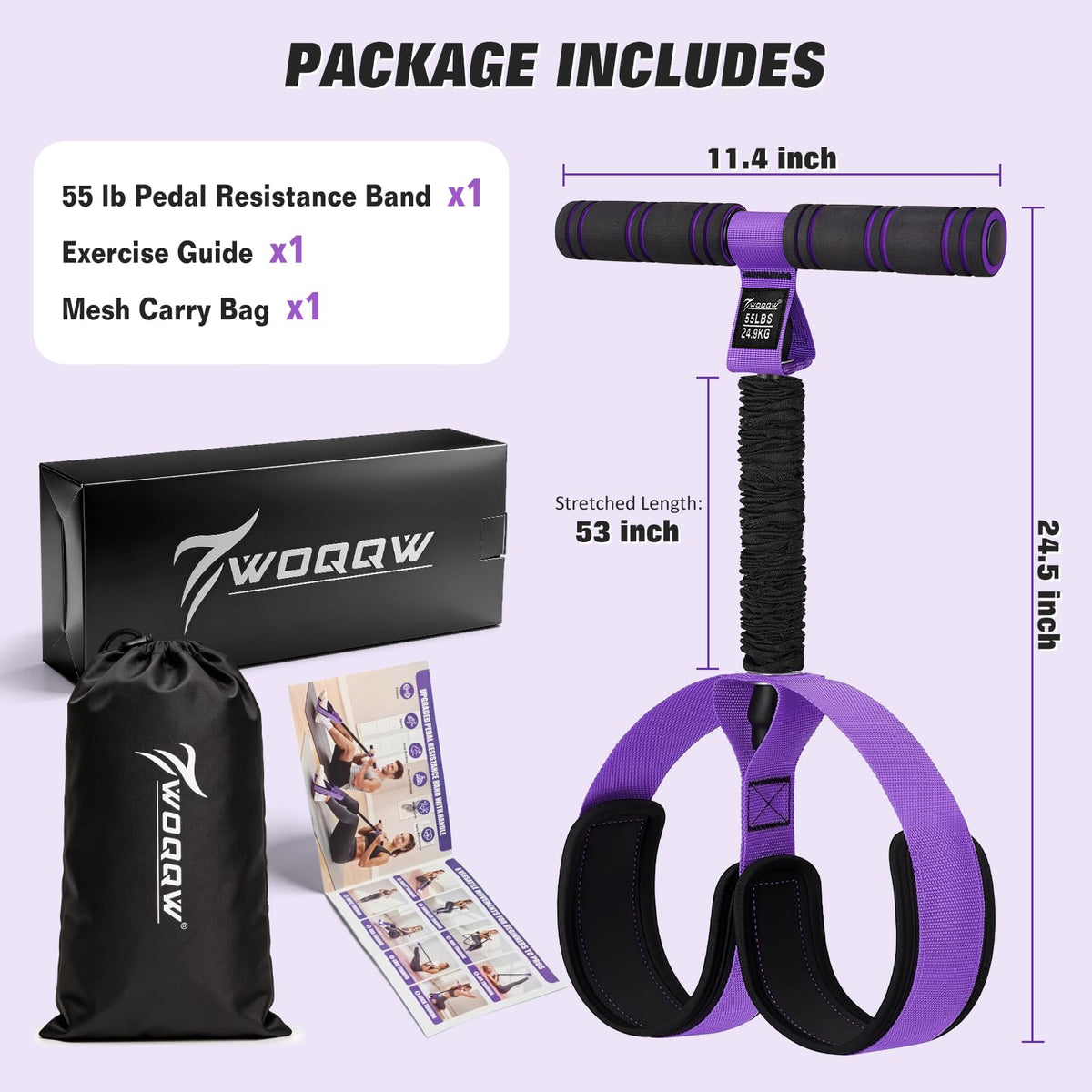 Upgraded Pedal Resistance Band with Handles, Foot Pedal Resistance Bands for Women, Core Abs Leg Training, Exercise Bands for Full Body Workout Fitness, Home Gym Equipment, Pilates & Physical Therapy 🍁 All In One Marketplace Canada