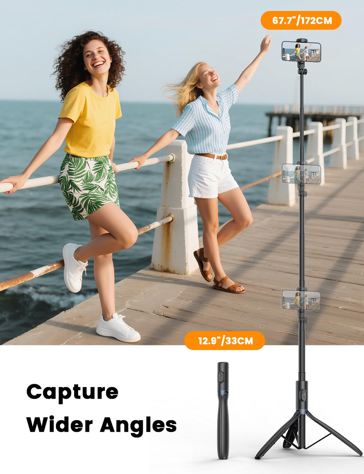 ANXRE 67.7" Photographic Tripod Stand with Light, NT99 Tripod Stand for Cell Phone & Camera & Gopro, Travel Stand Holder with Remote for Content Creator Video Recording 🍁 All In One Marketplace Canada
