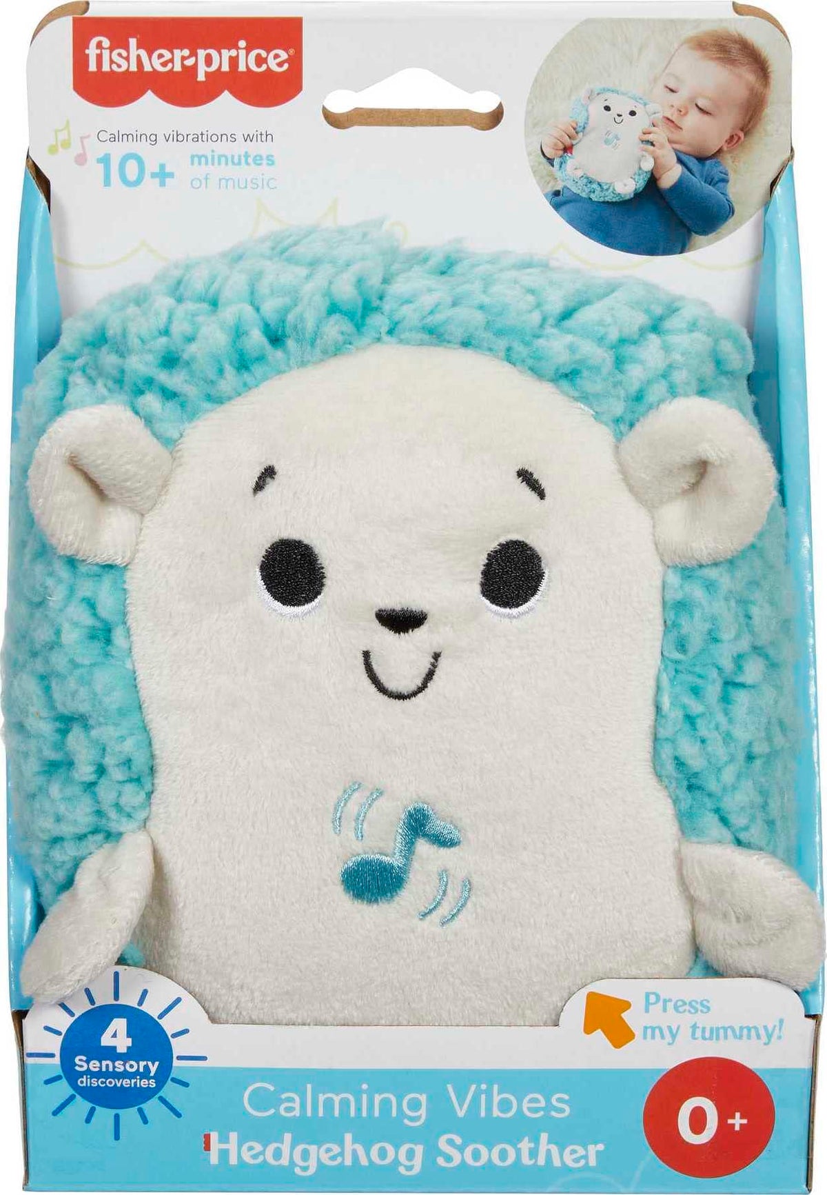 Fisher-Price Baby Musical Toy Calming Vibes Hedgehog Soother Plush Sound Machine with Vibrations for Newborns, Blue 🍁 All In One Marketplace Canada