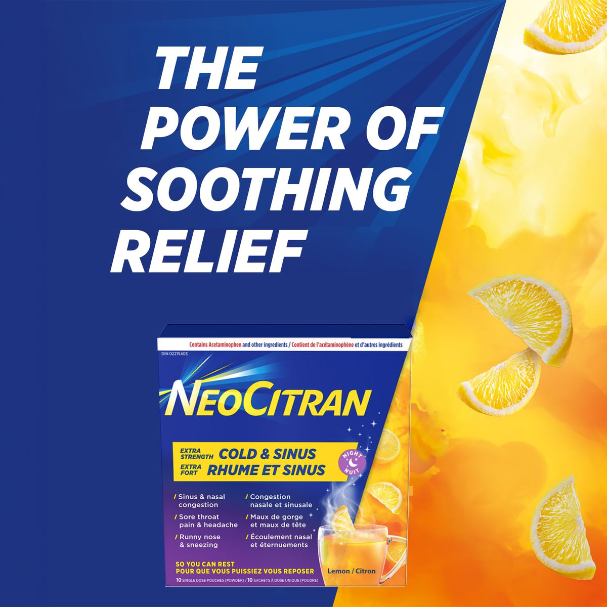 NEOCITRAN® ES Cold & Sinus Night Lemon 🍁 All In One Marketplace Canada
