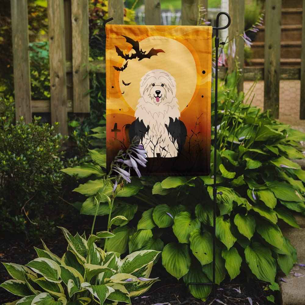 Caroline's Treasures BB4362GF Halloween Old English Sheepdog Flag Garden Size, Small, Multicolor