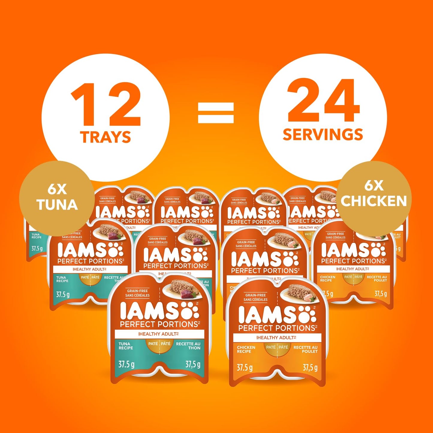 IAMS Perfect PORTIONS Adult Wet Cat Food, Chicken Flavour, 75g (12 Pack) 🍁 All In One Marketplace Canada