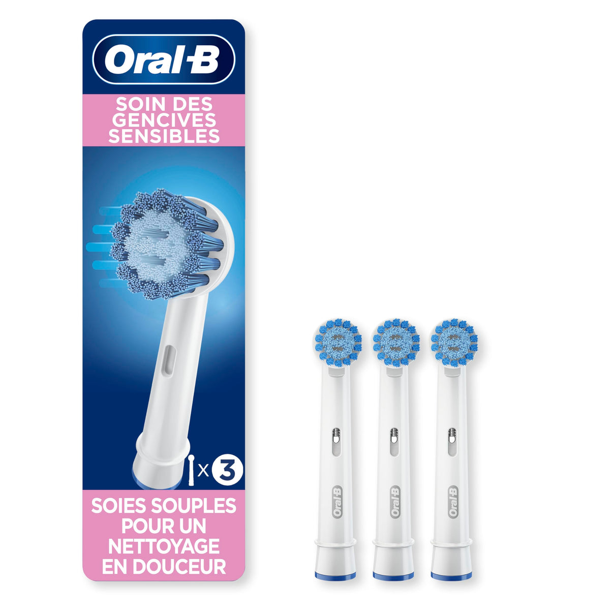 Oral-B Sensitive Gum Care, Replacement Brush Heads, 3 Counts 🍁 All In One Marketplace Canada