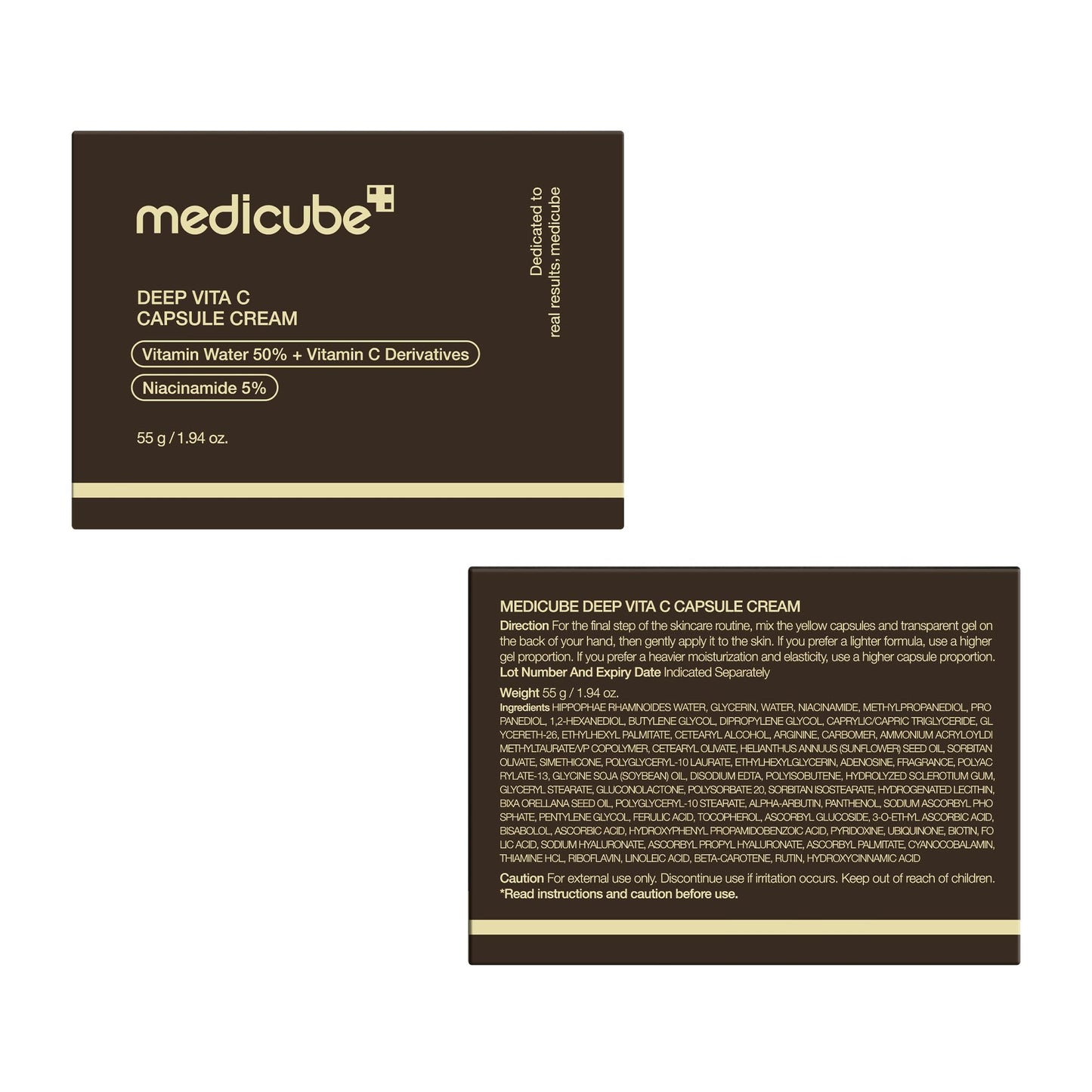Medicube Deep Vita C Capsule Cream, 55g, Dual-Texture Moisturizer with Vitamin Capsules and Gel Base 🍁 All In One Marketplace Canada