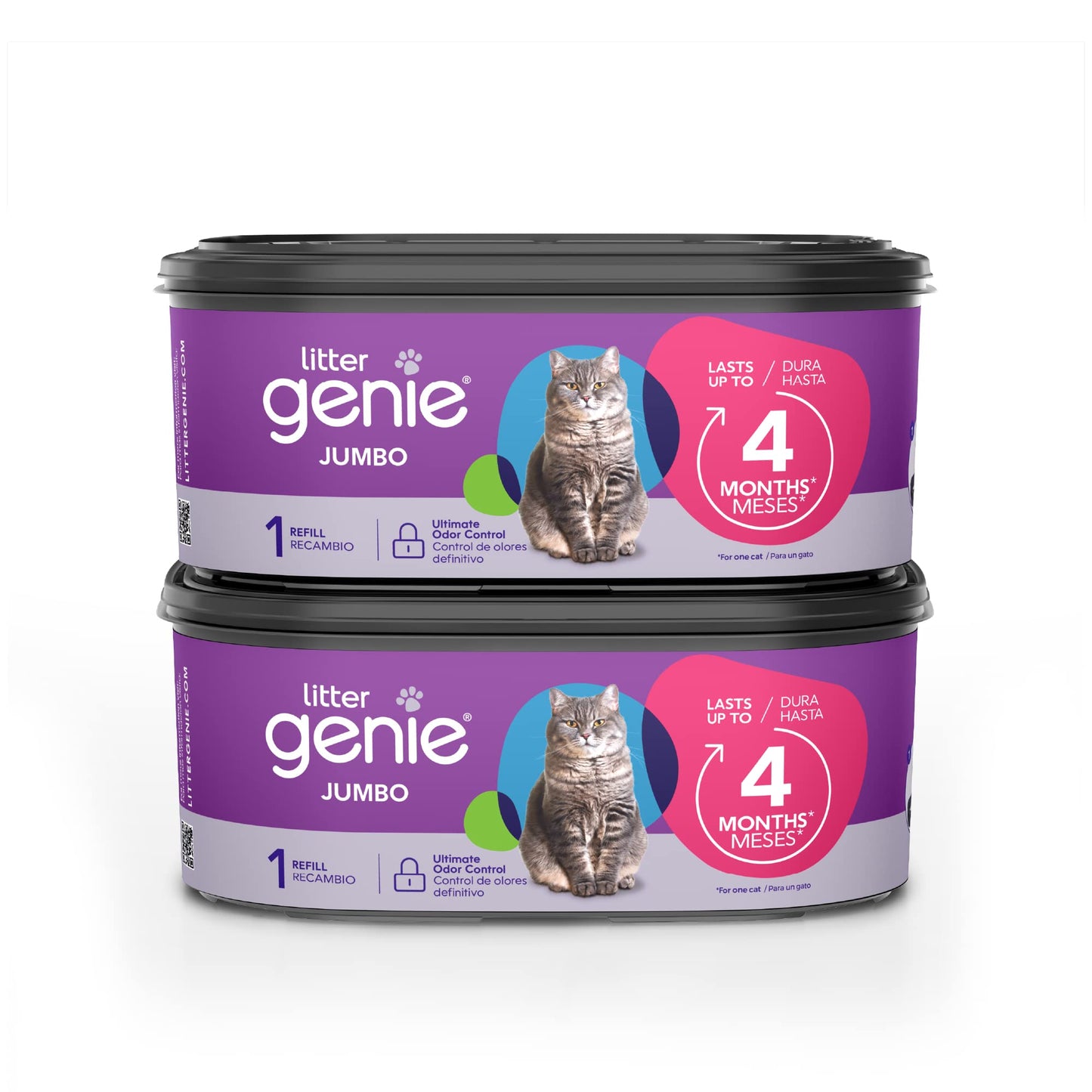 Litter Genie Refill Bags | Jumbo 2-Pack | Up to 8 months of supply in 2 cartridges | Ultimate Odor Control Cat Litter Bags 🍁 All In One Marketplace Canada