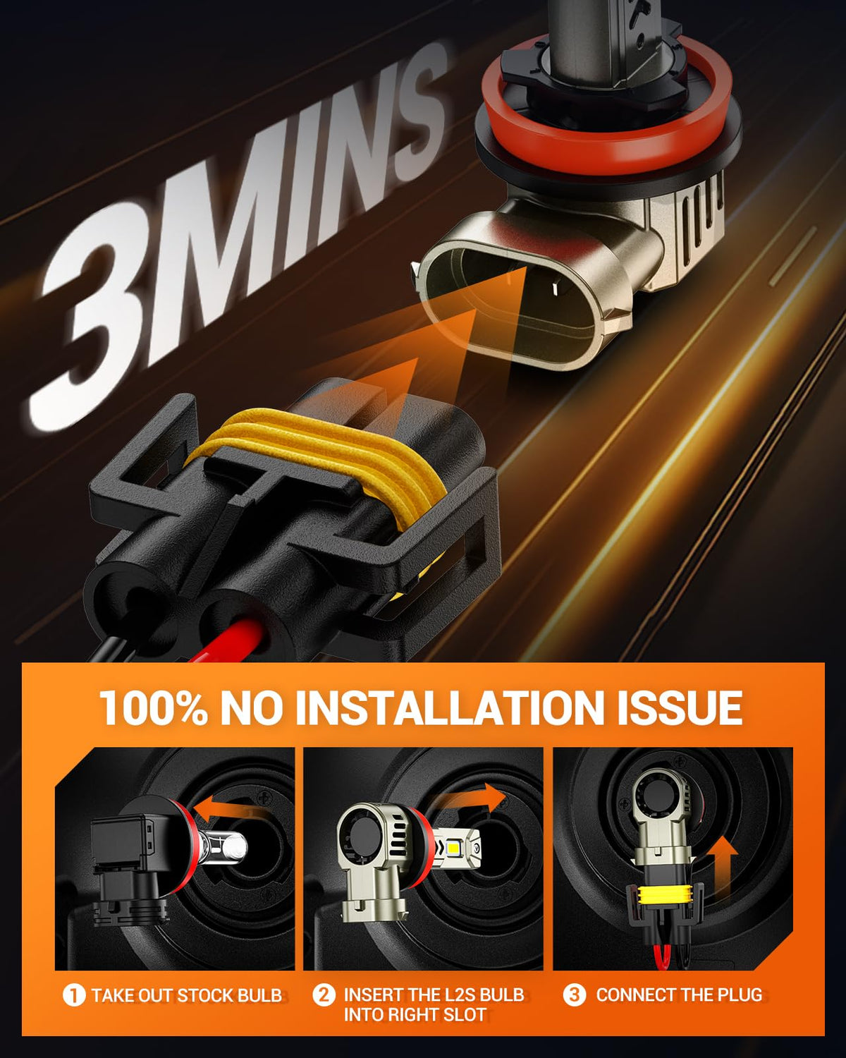 SEALIGHT 2026 Brightest H11 9005 LED Headlight Bulb Combo, 160,000LM 1200% Brighter, 6500K Cool White, 1:1 Halogen Size Wireless HB3 H9 Headlight Bulbs, Plug and Play Halogen Replacement, Pack of 4 🍁 All In One Marketplace Canada