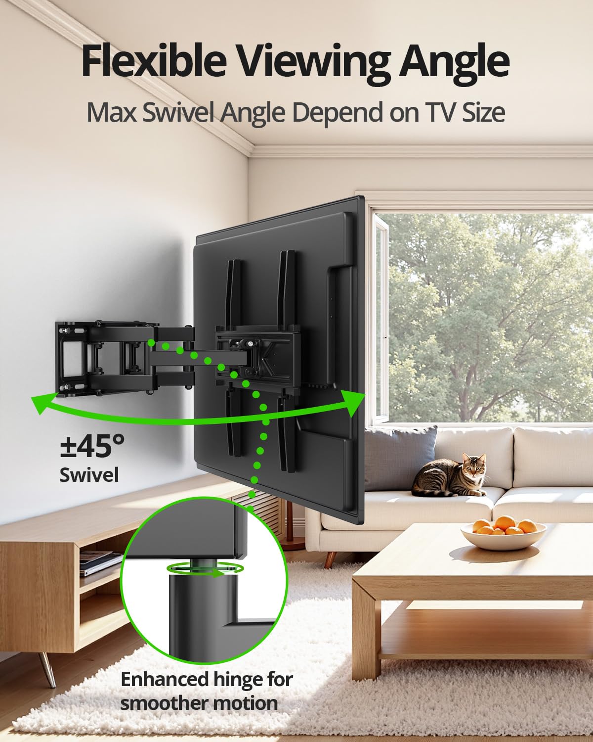 USX MOUNT Full Motion TV Wall Mount for Most 32-70 inch TVs up to 99 Lbs, Wall Mount TV Bracket with Articulating Swivel Tilting, TV Mount Fit 12" 16" Wood Studs, Max VESA 400x400mm, XMM903 🍁 All In One Marketplace Canada
