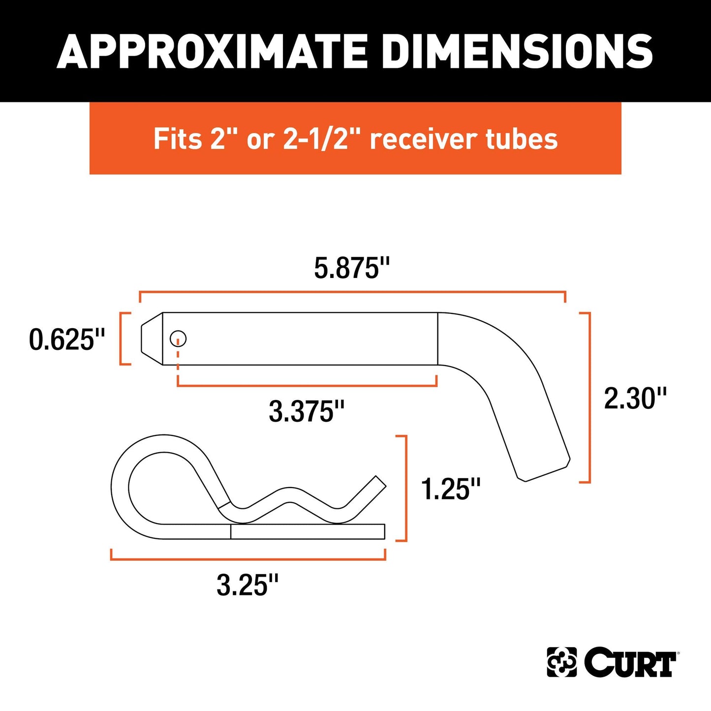 Curt Manufacturing 21580 5/8" Pin and Clip For Super Duty Ball Mount Series 🍁 All In One Marketplace Canada