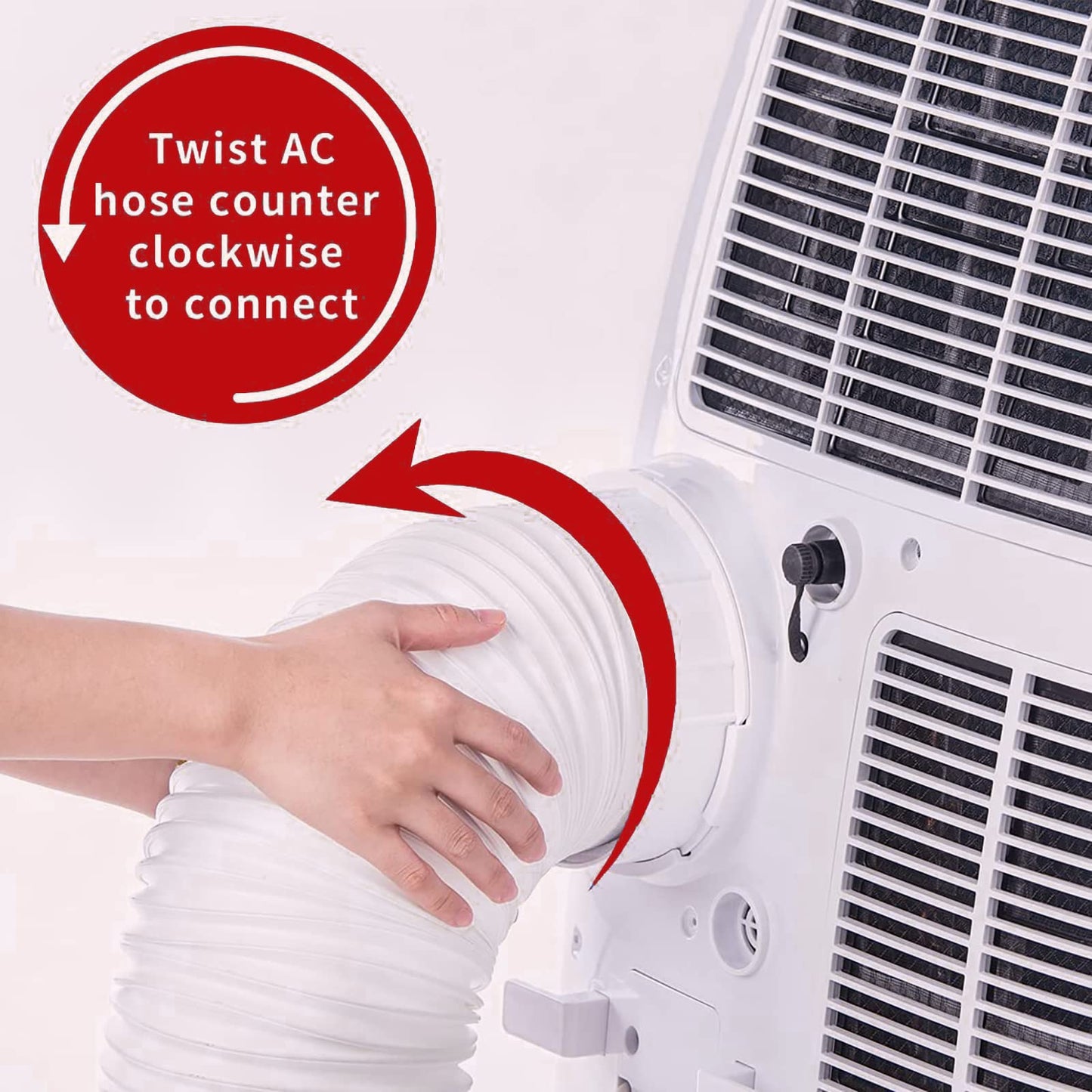 FUBININA 80" Portable Air Conditioner Hose, AC Hose with 5.9" Diameter, Anti-Clockwise Thread AC Exhaust Hose for Portable AC Vent Replacement Tube Compatible with LG Air Conditioner Part 🍁 All In One Marketplace Canada
