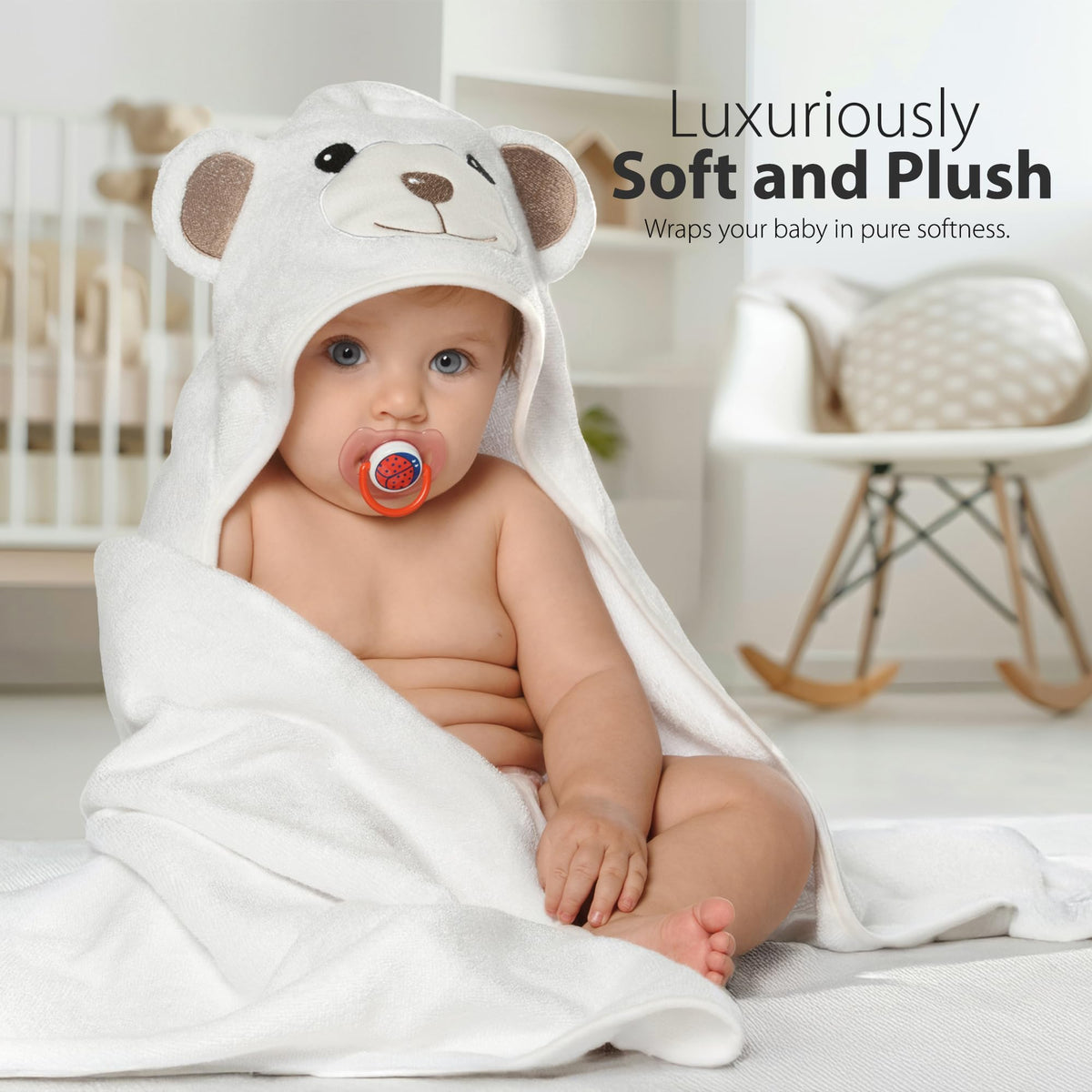 Premium Ultra Soft Organic Bamboo Baby Hooded Towel with Unique Design – Hypoallergenic Baby Towels for Infant and Toddler – Suitable as Baby Gifts 🍁 All In One Marketplace Canada