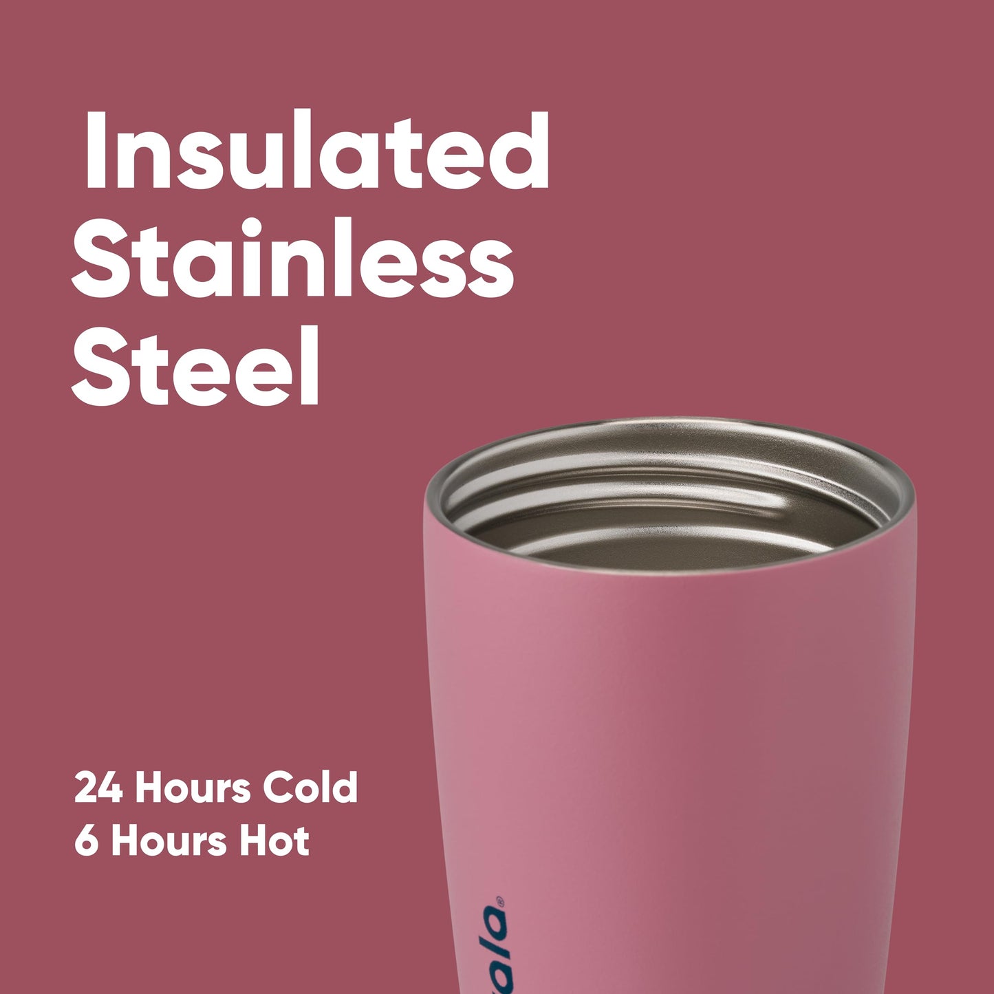 Owala SmoothSip Slider Insulated Stainless Steel Coffee Tumbler, Reusable Iced Coffee Cup, Hot Coffee Travel Mug, BPA Free 12 oz, Crochet Queen 🍁 All In One Marketplace Canada