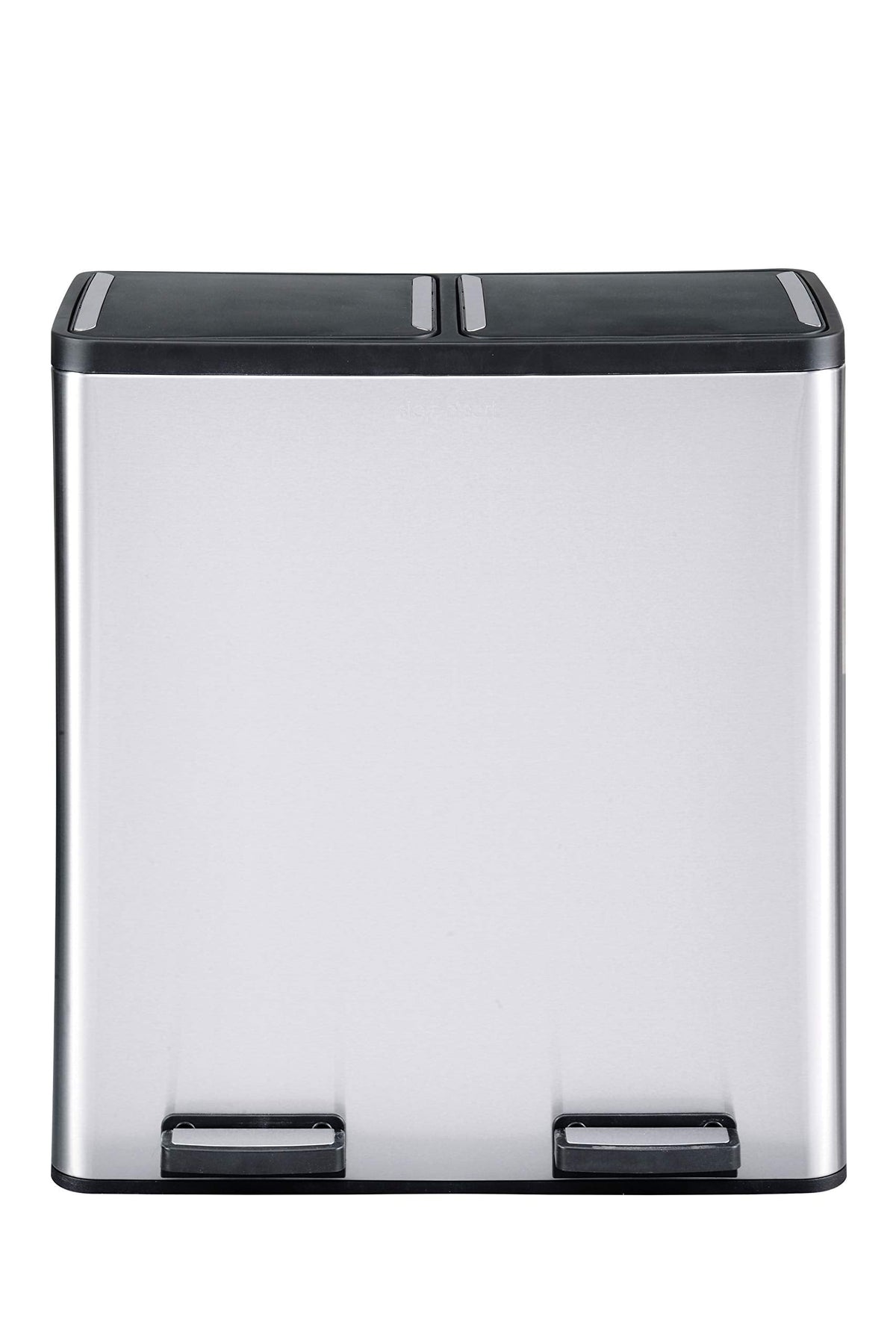 The Step N' Sort 18.5 Gallon Extra Large Capacity, Soft-Step, Dual Trash and Recycling Bin with Removable Inner Bins. Silver 🍁 All In One Marketplace Canada