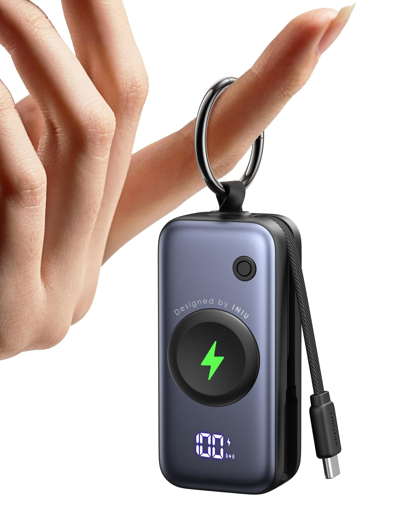 INIU Mini Portable Charger for Apple Watch, Power Bank with Built-in USB C Cable, 5000mAh 20W PD Fast Charging smart Watch Charging Dock for Apple Watch Ultra 11 10 9 8 SE, iPhone Air 17 16 15 Air 🍁 All In One Marketplace Canada