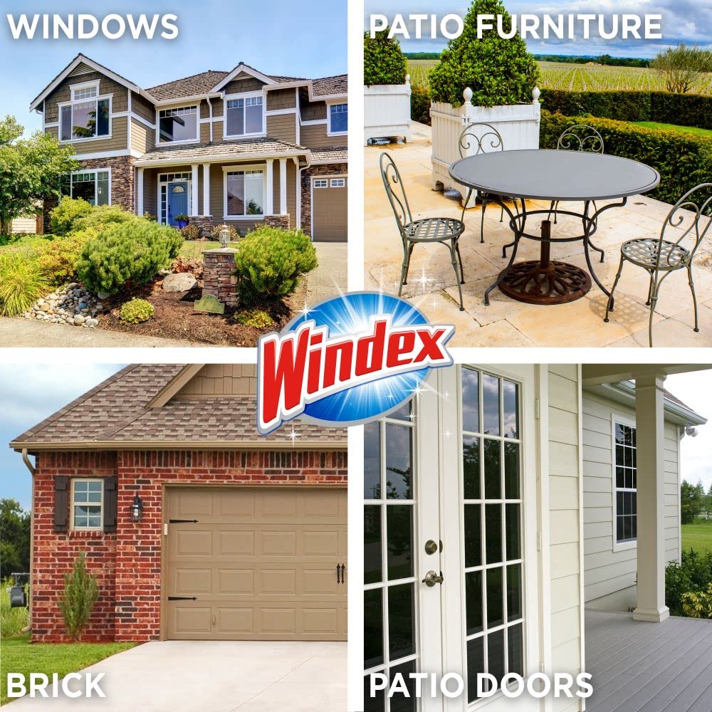 Windex Outdoor Window, Glass, and Patio Cleaner Refill, Streak-Free, Removes Dirt and Grime, Surface Cleaning Shine Spray, 3.8mL 🍁 All In One Marketplace Canada