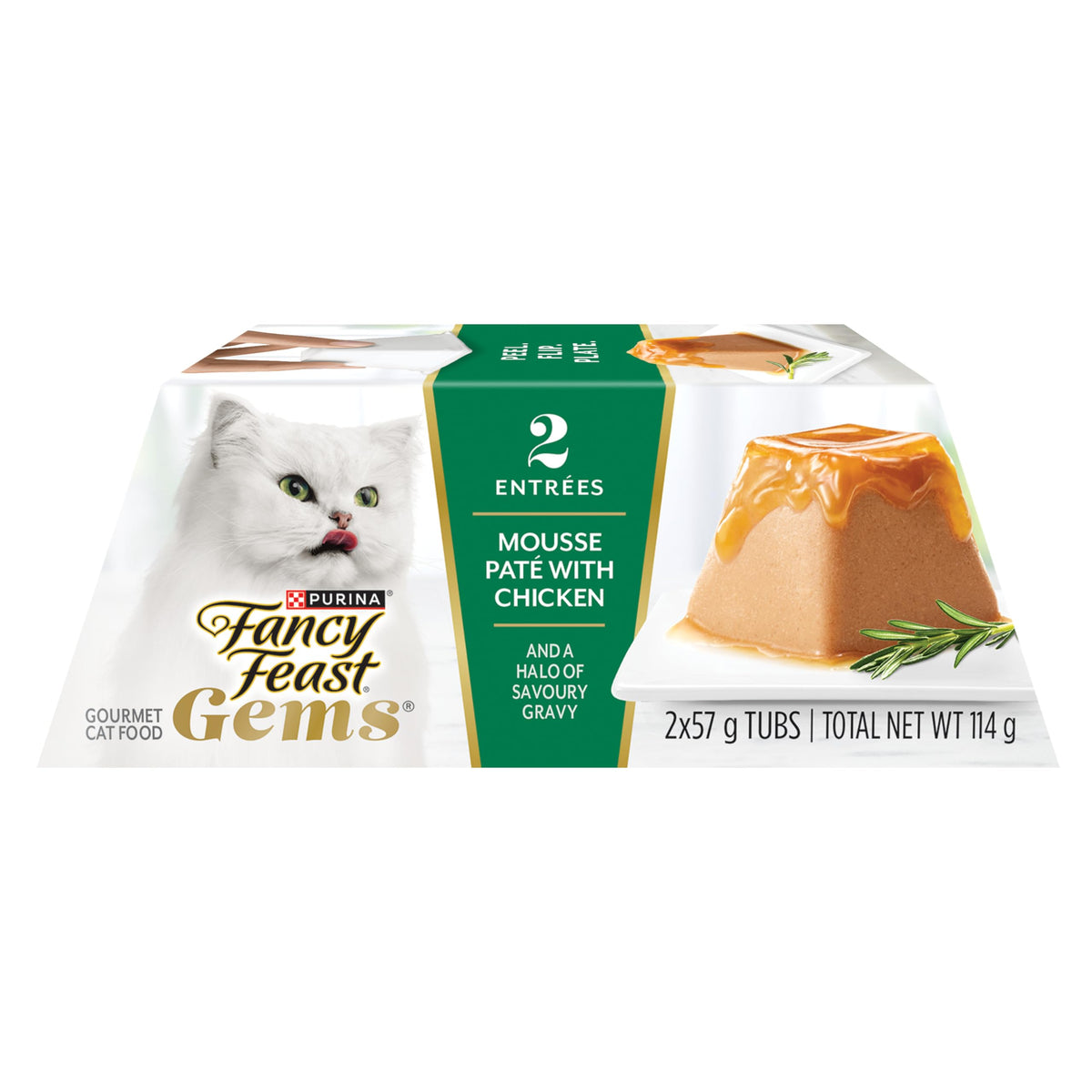 Fancy Feast Gems Wet Cat Food, Mousse Pâté with Chicken 57g (2 Pack x 8) 🍁 All In One Marketplace Canada
