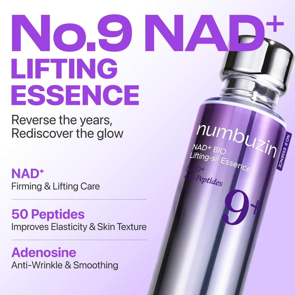 Numbuzin No.9 NAD Bio Lifting Essence, 50ml, Anti-Aging Facial Serum with Peptide Complex 🍁 All In One Marketplace Canada