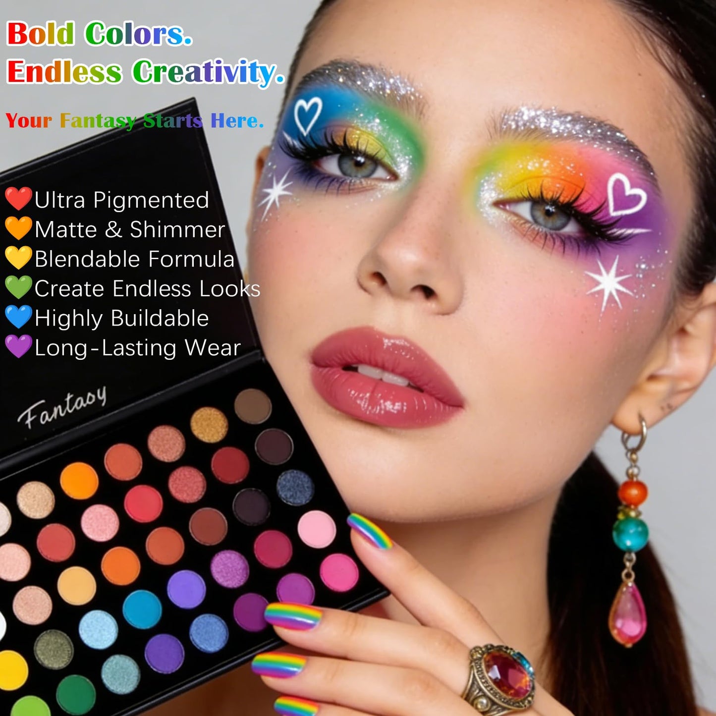 UCANBE Highly Pigmented Eye Makeup Palette, Matte Shimmer Metallic Eyeshadow Pallet Long Lasting Blendable Natural Colors Make Up Eye Shadows Cosmetics Gift Kit 🍁 All In One Marketplace Canada