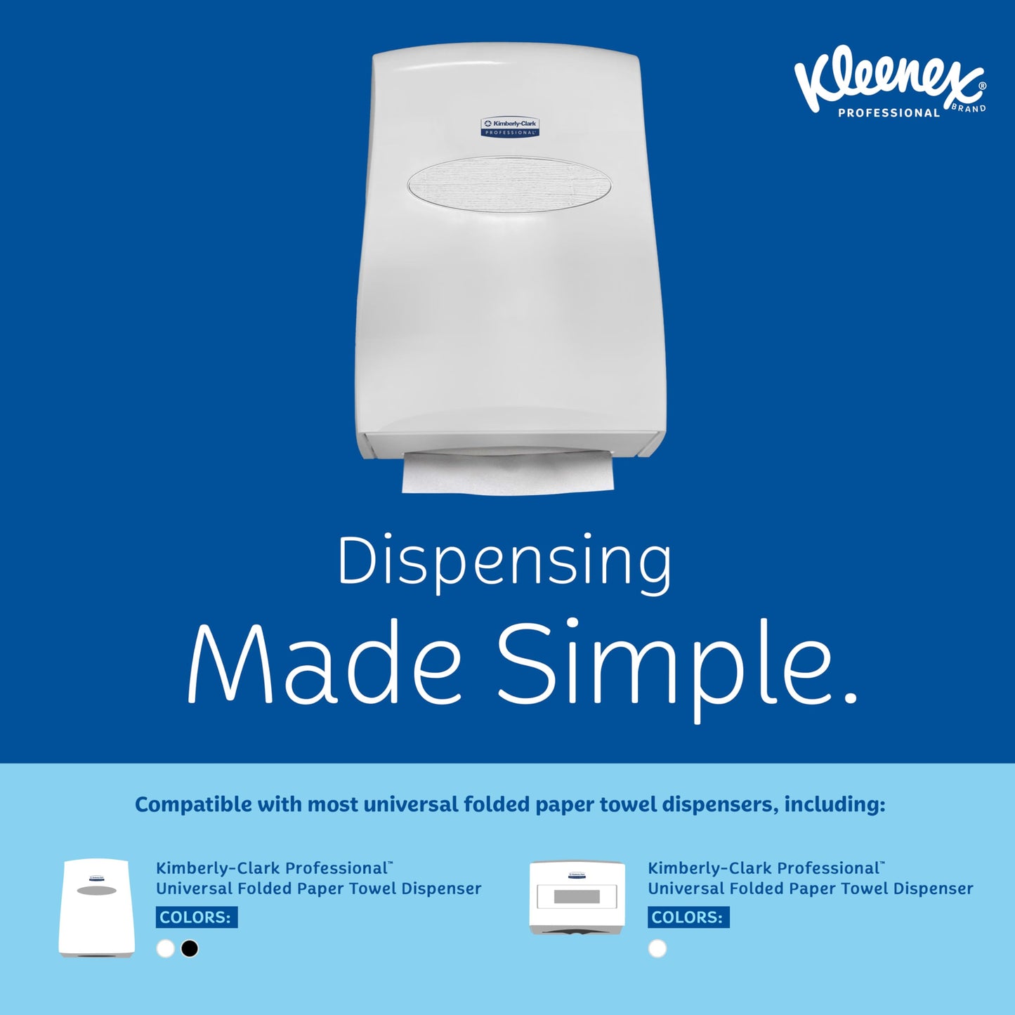 Kleenex Professional Universal Multifold Paper Towels, Bulk (02046), Absorbency Pockets, 9.2" x 9.4" Towel, White (150 Sheets/Pack, 8 Packs/Case, 1,200 Sheet Total) 🍁 All In One Marketplace Canada