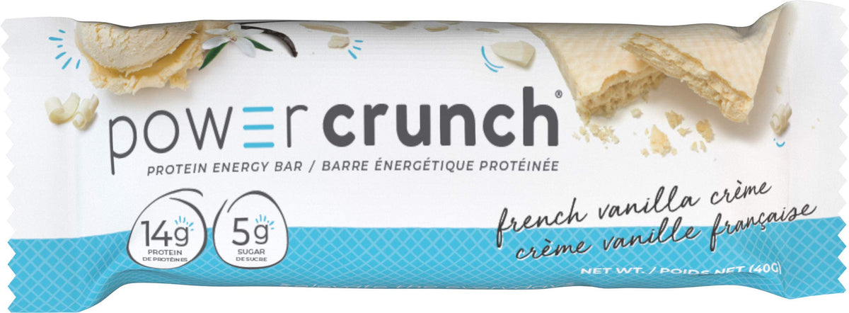 Power Crunch Protein Bars French Vanilla Crème 12 Count – High Protein Wafer Bar, 13g Protein, Low Sugar, Cream-Filled Snack Bar 🍁 All In One Marketplace Canada