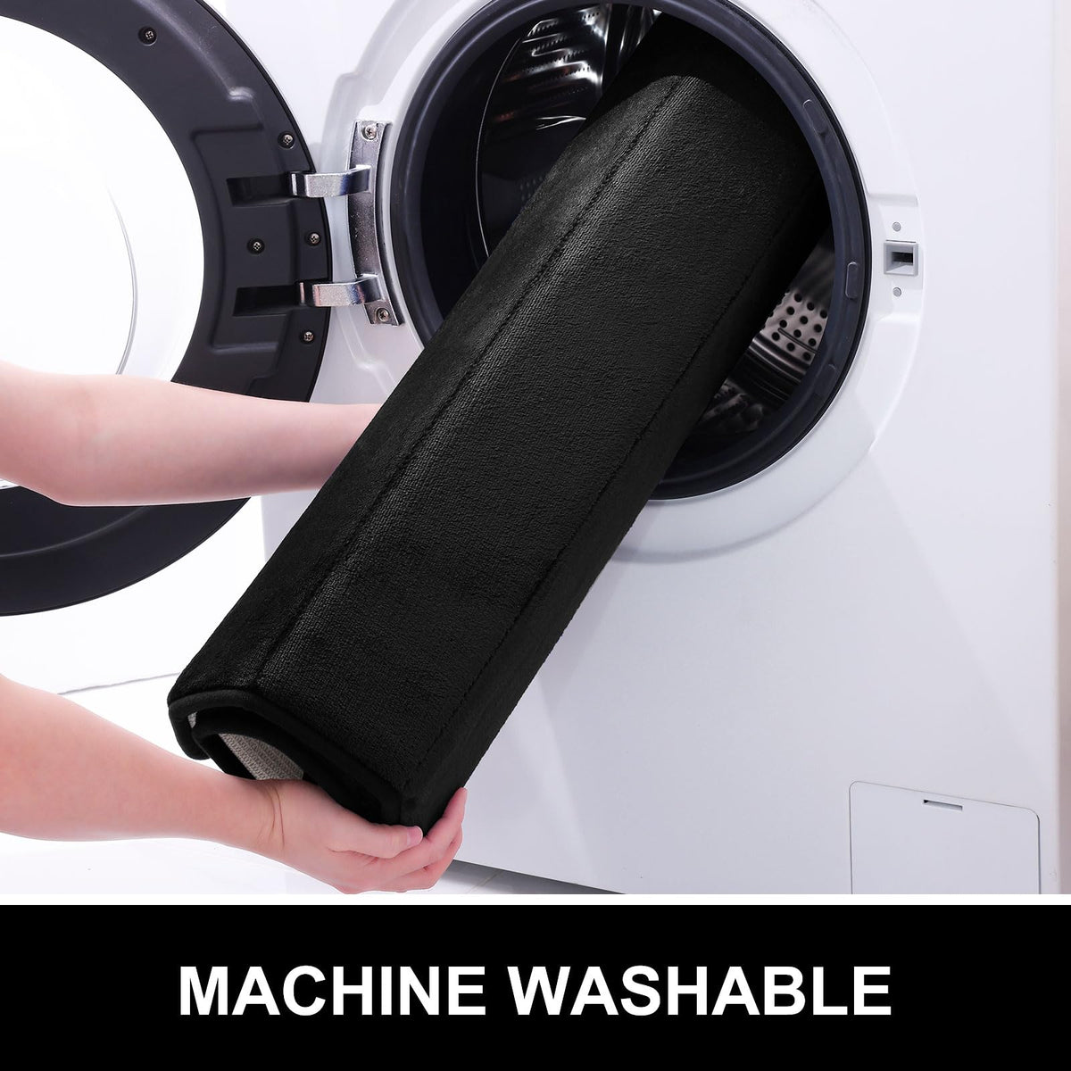 OLANLY Soft Memory Foam Bath Mat, Non-Slip and Super Absorbent Bathroom Mat, Machine Washable Quick Dry Bath Mats for Bathroom, Shower, and Tub, 16" x 24", Black 🍁 All In One Marketplace Canada