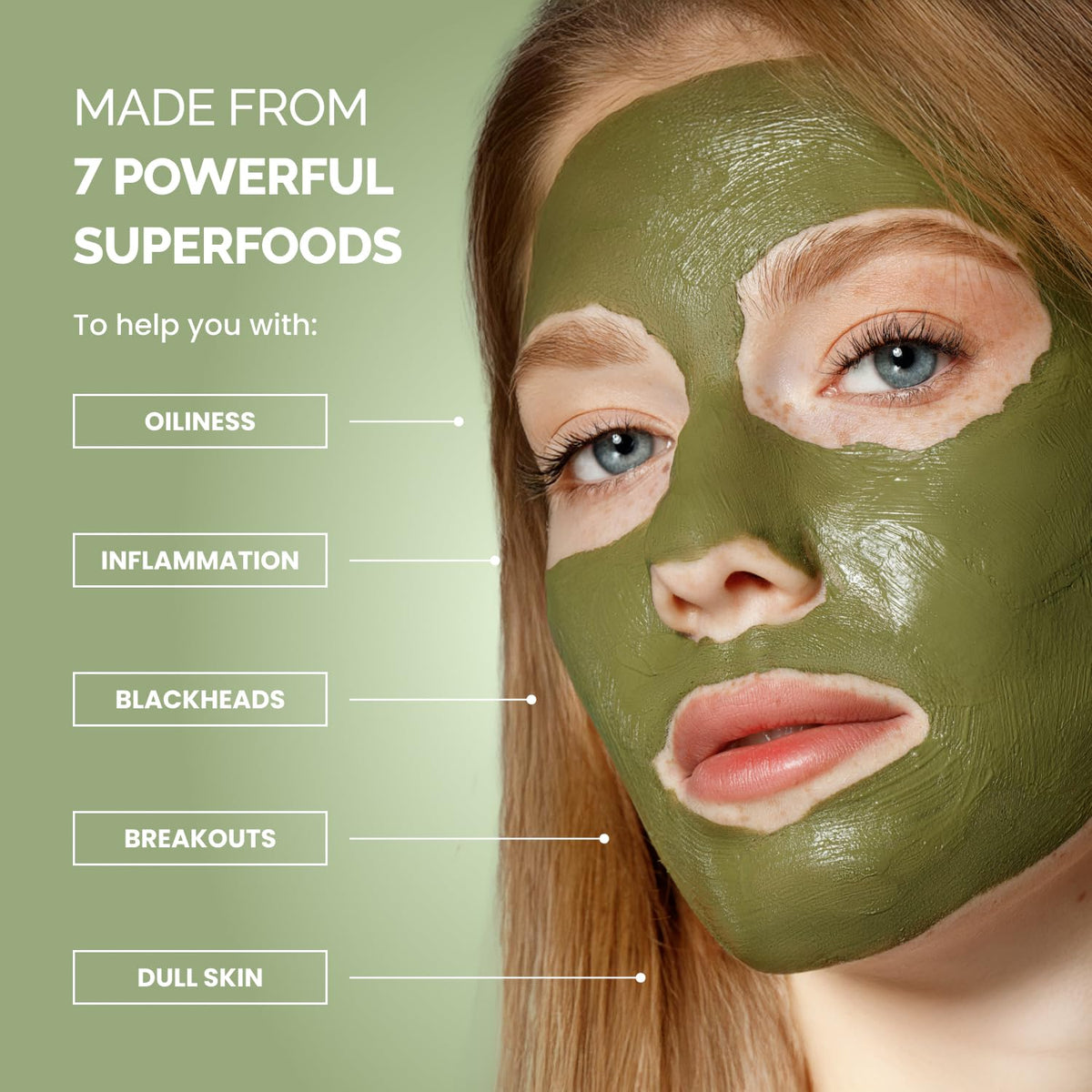 PLANTIFIQUE Clay Mask with Avocado & Superfoods - Korean Face Masks Skincare Products - Dermatologically Tested - Masque Visage Beauté - Gift Idea, 110g / 3.88 fl oz 🍁 All In One Marketplace Canada