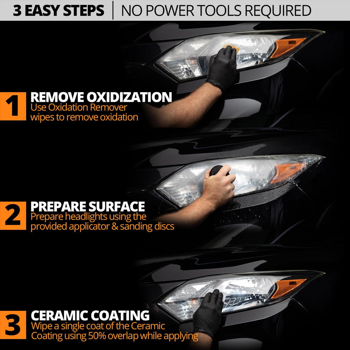 CERAKOTE® Ceramic Headlight Restoration Kit – Guaranteed To Last As Long As You Own Your Vehicle – Brings Headlights back to Like New Condition - 3 Easy Steps - No Power Tools Required 🍁 All In One Marketplace Canada