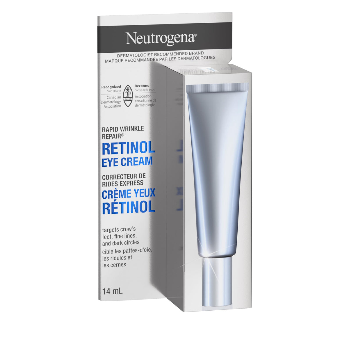 Neutrogena Rapid Wrinkle Repair Regenerating Cream - Retinol Face & Eye Moisturizer - Hyaluronic Acid Serum - 14 mL 🍁 All In One Marketplace Canada