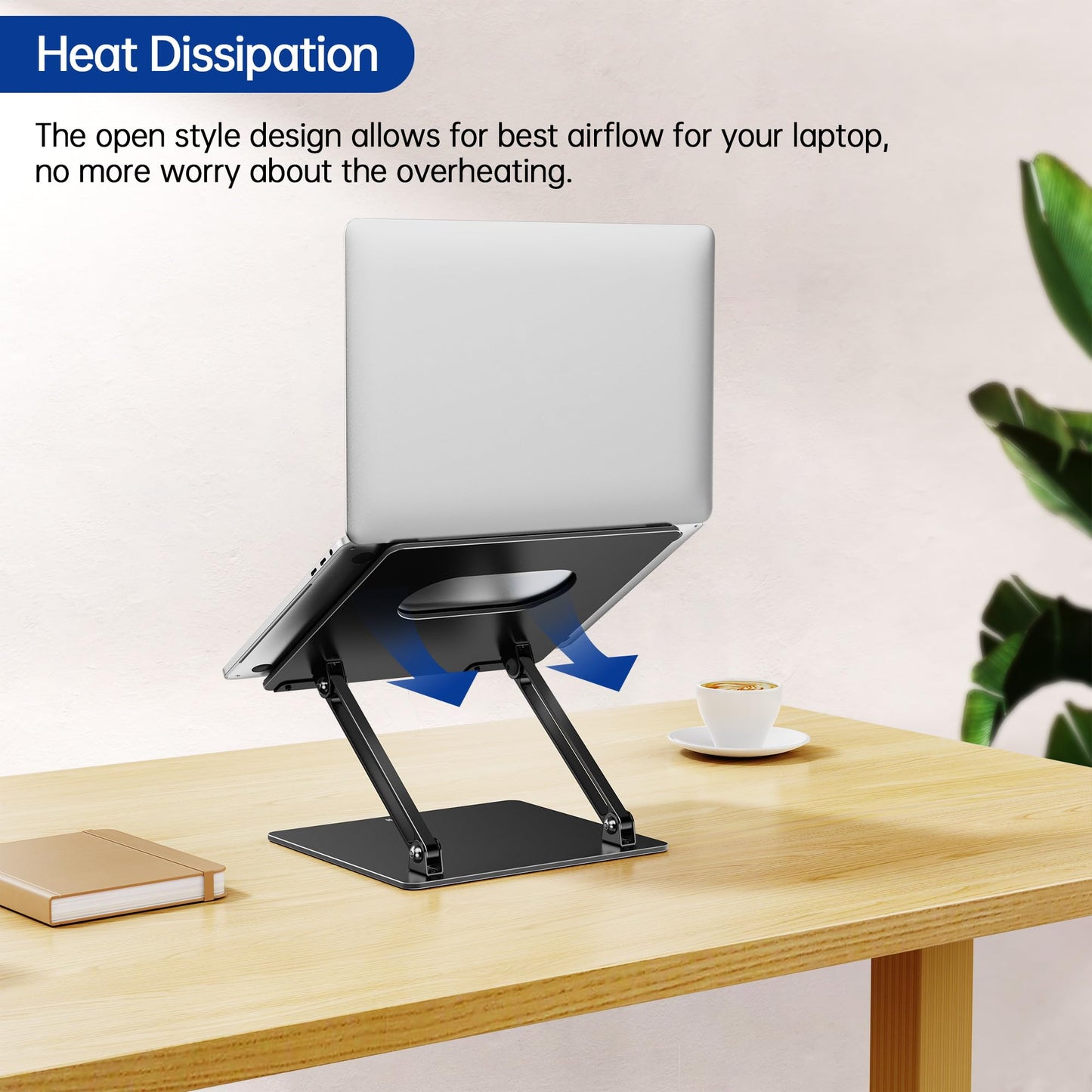 Besign LS10 Laptop Stand for Desk, Ergonomic Adjustable Notebook Tablet Stand, Riser Holder Computer Stand Compatible with Air, Pro, Dell, HP, Lenovo More 10-14" Laptops, Lapdesks (Black) 🍁 All In One Marketplace Canada