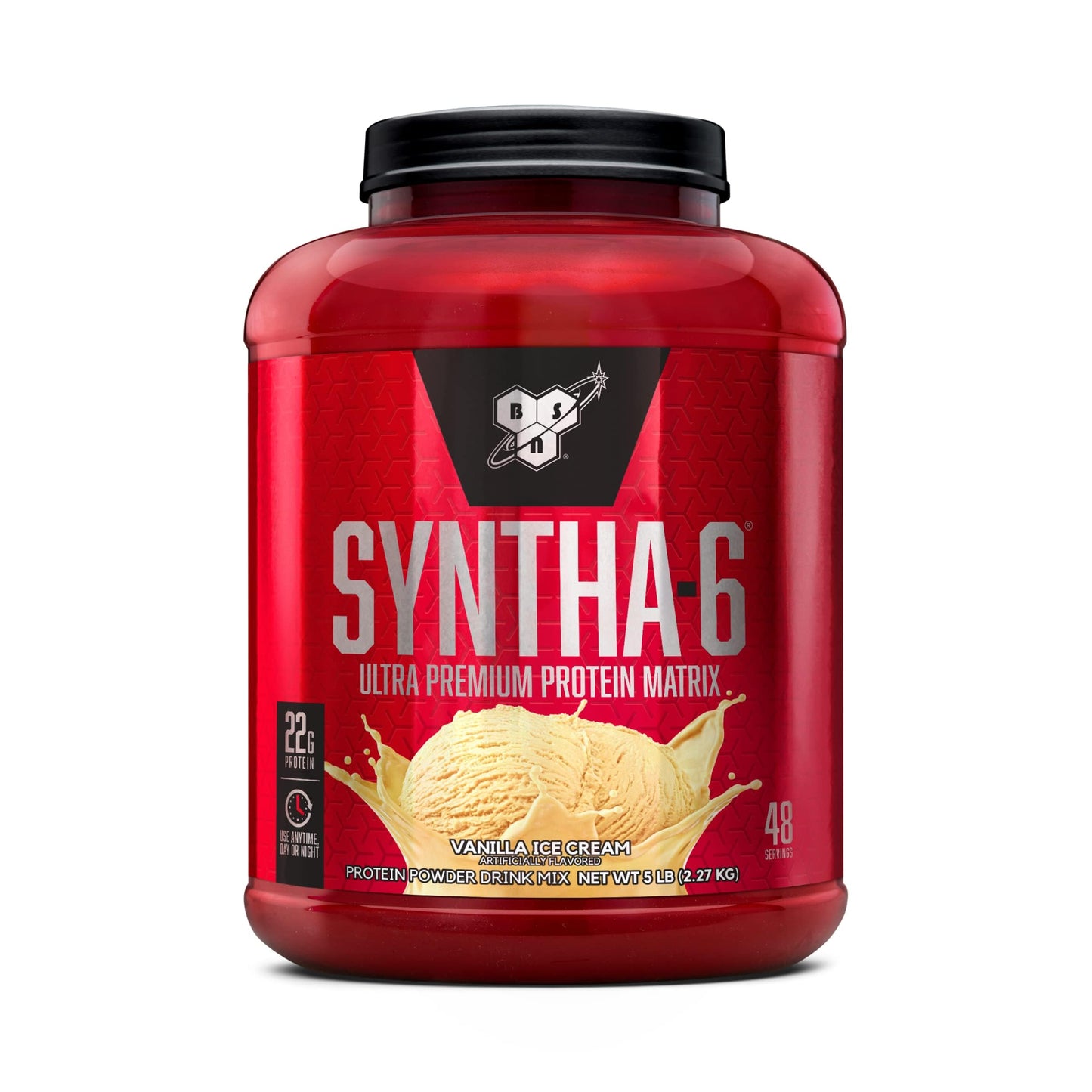 BSN SYNTHA-6 Premium Protein Powder Matrix: Whey Protein + Micellar Casein + Milk Protein Isolate, 2.270g - Vanilla Ice Cream, 48 servings (packaging may vary) 🍁 All In One Marketplace Canada
