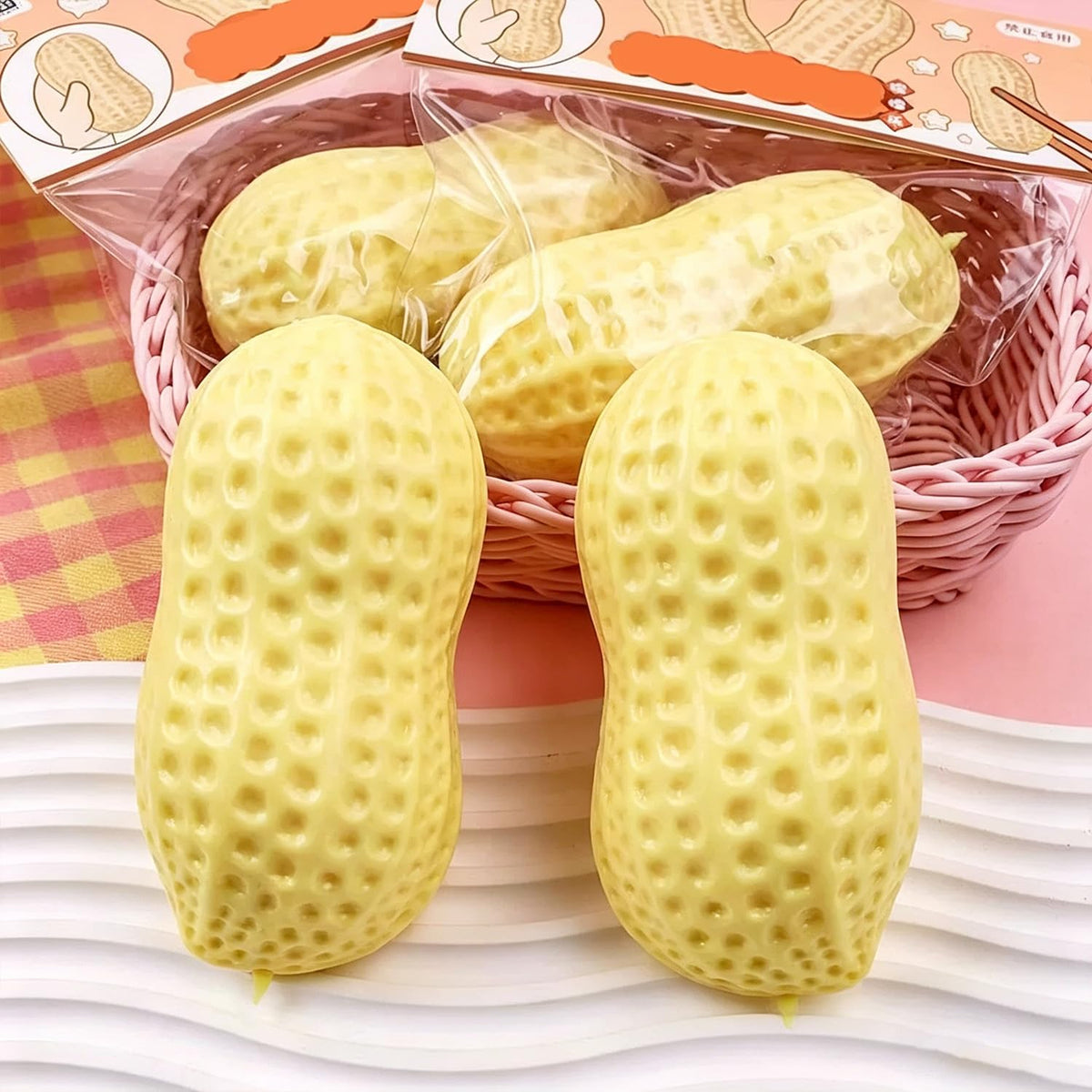 Peanut Squishies, Peanut Shape Stress Relief Ball Soft Squeeze Fidget, Soft Slow Rising Fidget Squeeze Soft Stress Relief Sensory Fidget for Adults Anxiety Relief Hand Relax for Office Desk Workers 🍁 All In One Marketplace Canada