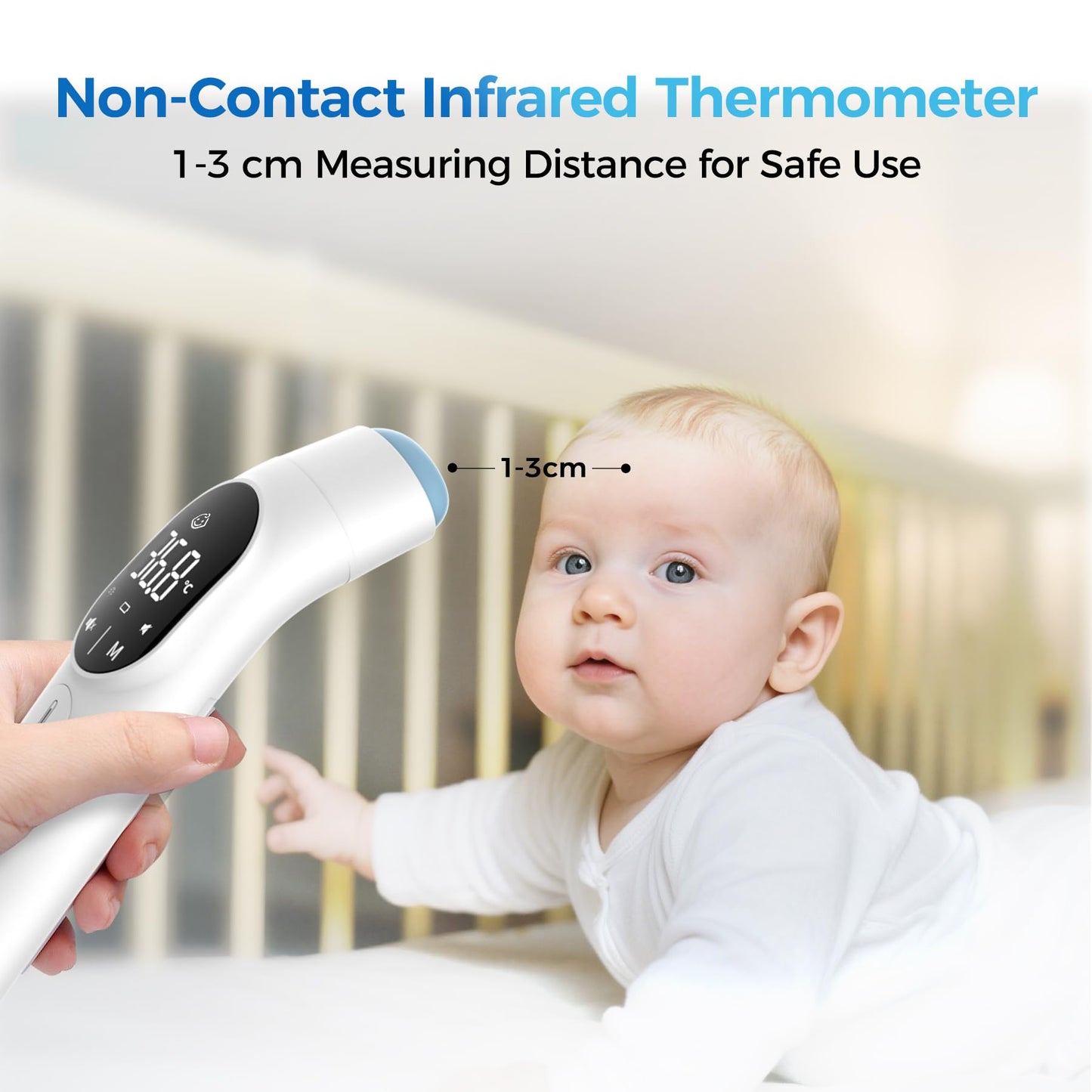 Thermometer Forehead and Ear Thermometer Digital Infrared Thermometer Baby Thermometer Accurate 1s Measure 40 Set Memory Mute Mode LED Screen for Adults Kids Fever Alarm with Storage Bag 🍁 All In One Marketplace Canada