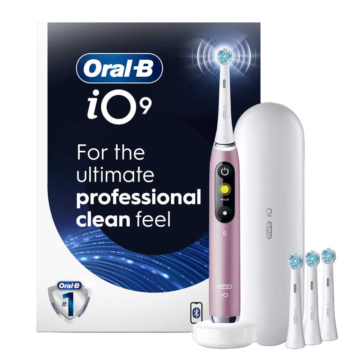 Oral-B iO Series 9 Electric Toothbrush with 4 Oral-B Replacement Brush Heads, Rose Quartz 🍁 All In One Marketplace Canada
