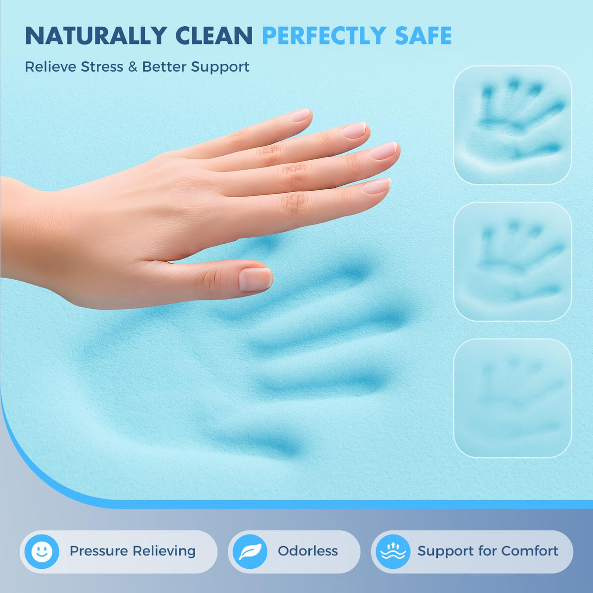 Dual Layer 4 Inch Memory Foam Mattress Topper Queen Size, 2 Inch Cooling Gel Memory Foam and 2 Inch Pillow Top Mattress Pad Cover for Back Pain, Deep Elastic Pocket, Medium Support, White 🍁 All In One Marketplace Canada