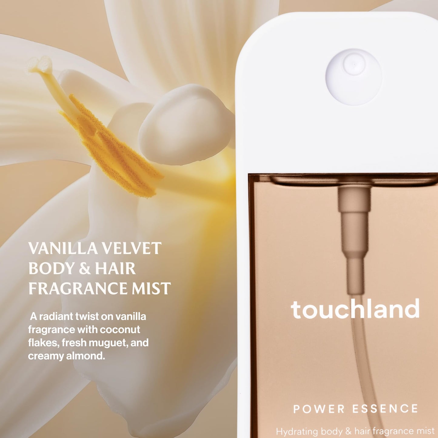 Touchland Body & Hair Fragrance Mist, 2 FL OZ - Vanilla Velvet 🍁 All In One Marketplace Canada