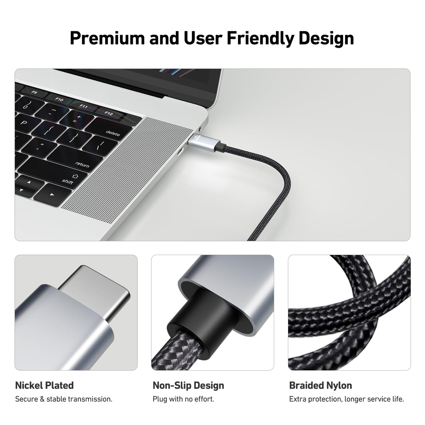 BENFEI USB C to HDMI 6 Feet Cable [4K@60Hz, Aluminum Shell, Nylon Braided], Thunderbolt 3/4 Compatible with iPhone 15 Pro/Max, MacBook Pro/Air 2023, iPad Pro, Surface Book 2, Galaxy S23 and More 🍁 All In One Marketplace Canada