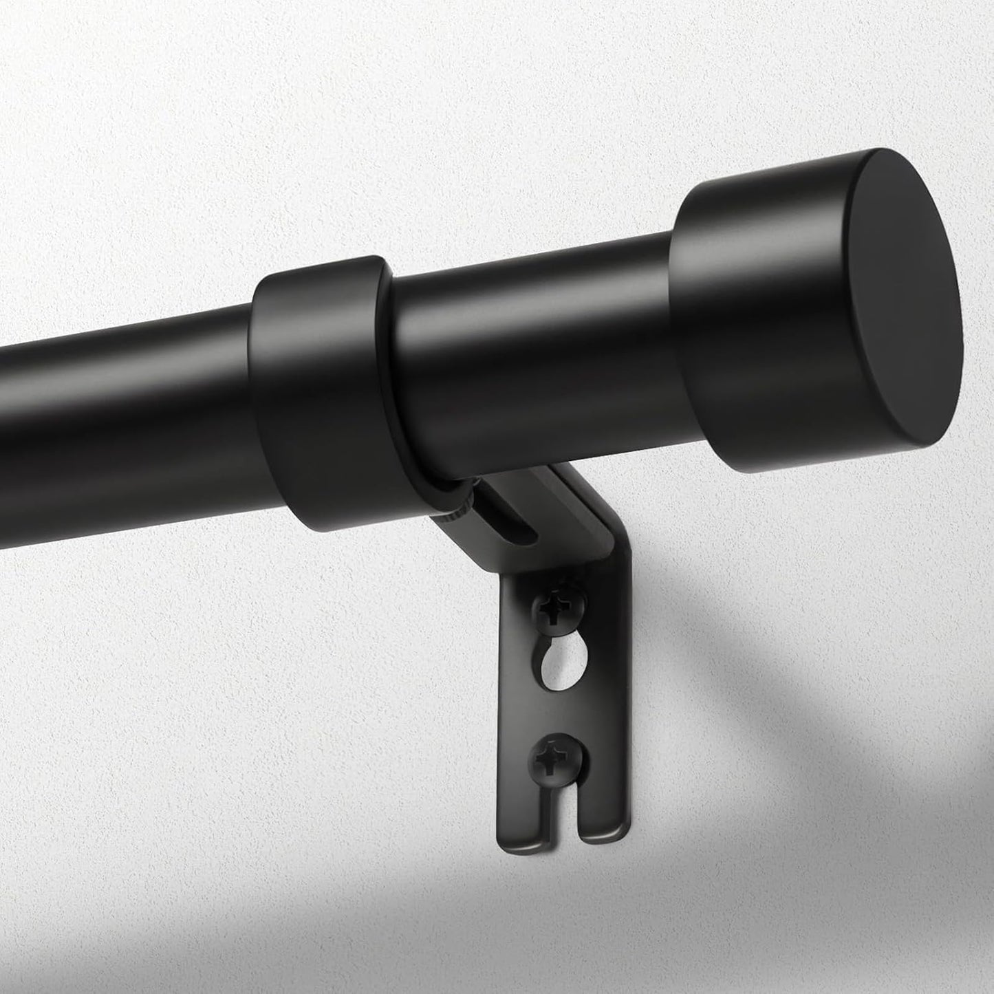 Zeerobee Curtain Rods for Windows 48 to 84, 1 Inch Black Heavy Duty Drapery Rods with Adjustable Length, Outdoor Modern Curtain Pole with Simple End Caps, 32"-86", Black 🍁 All In One Marketplace Canada