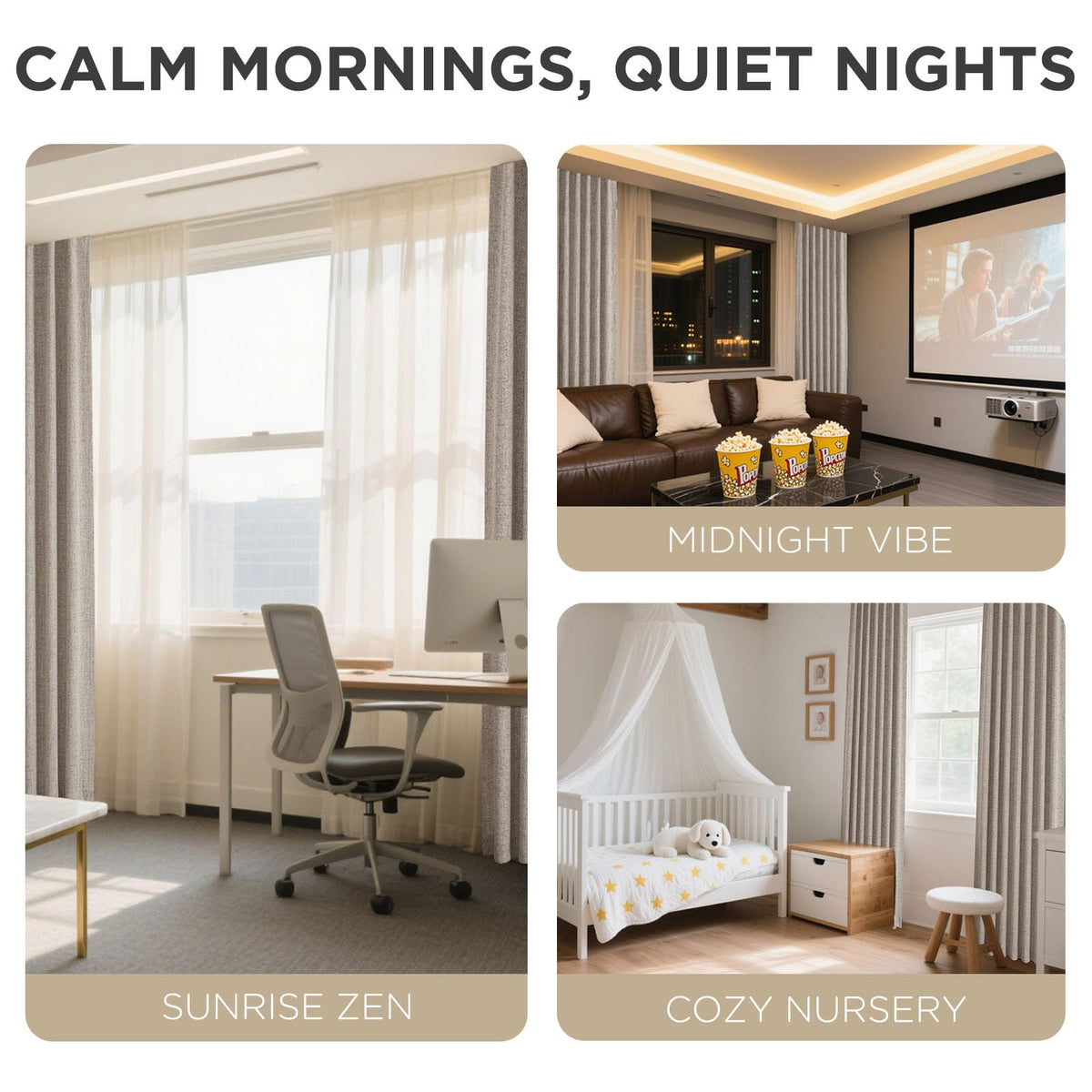 Joydeco Blackout Curtains for Bedroom - 96 Inch Long 100% Light Blocking 2 Panels Set Linen Drapes, Thermal Insulated Room Darkening Curtains, Linen Textured for Living Room, Rod Pocket & Back Tabs 🍁 All In One Marketplace Canada