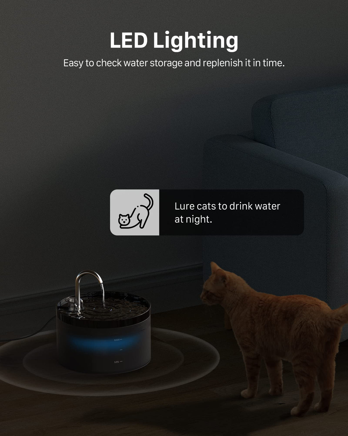 Cat Water Fountain Cat Fountain: GIOTOHUN 2L Water Fountains Indoor Cats - Super Silent Pet Waterer Fountains for Cats - Easy Cleaning - Black - Pets Feeding & Watering Supplies - for Small Animals 🍁 All In One Marketplace Canada