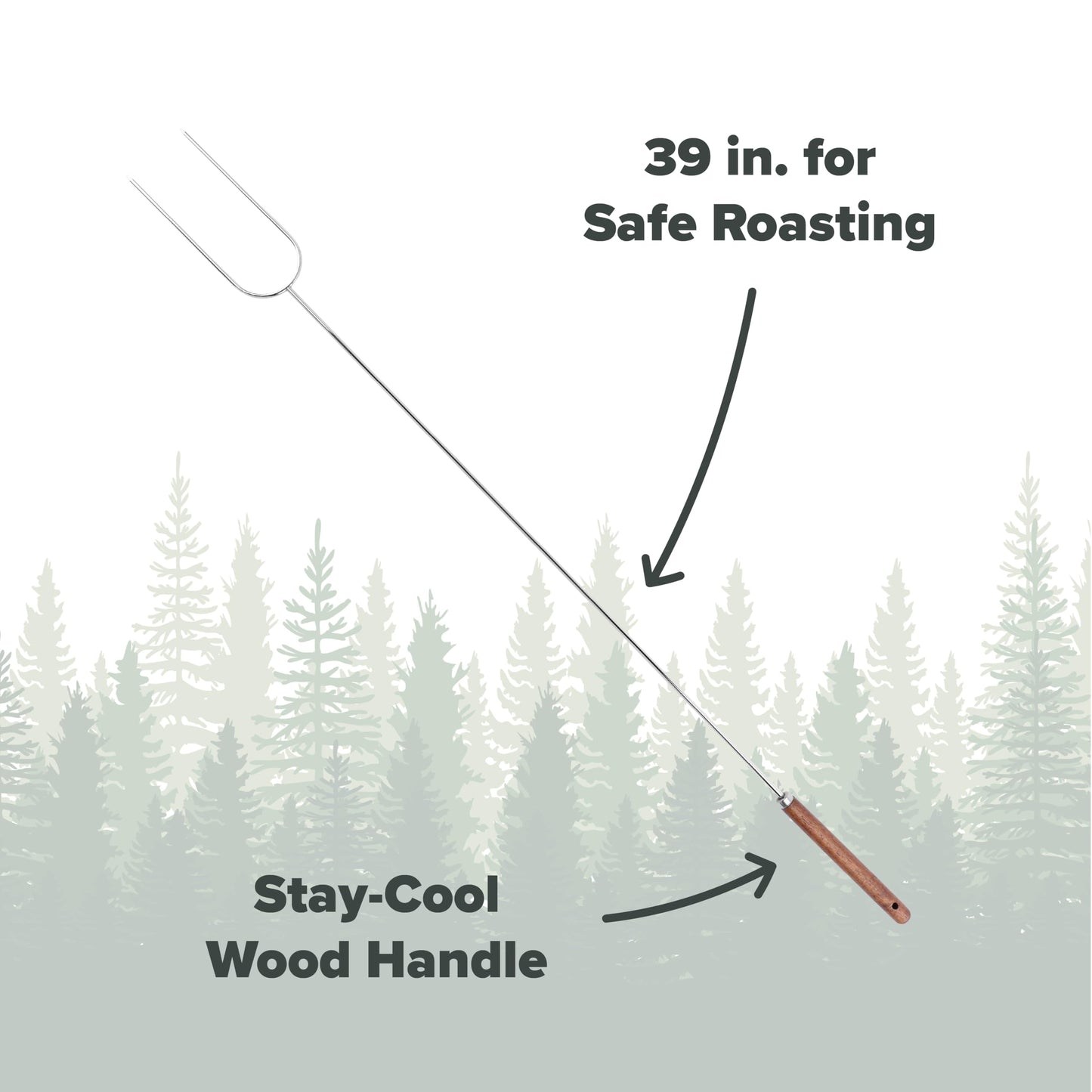 Coghlan's Camp Forks 6-Pack – 40" Solid Steel, Marshmallow Sticks with Wooden Handles | Heavy-Duty Camping Essentials for Fire Pit Roasting, BBQ Grilling & Outdoor Cooking 🍁 All In One Marketplace Canada