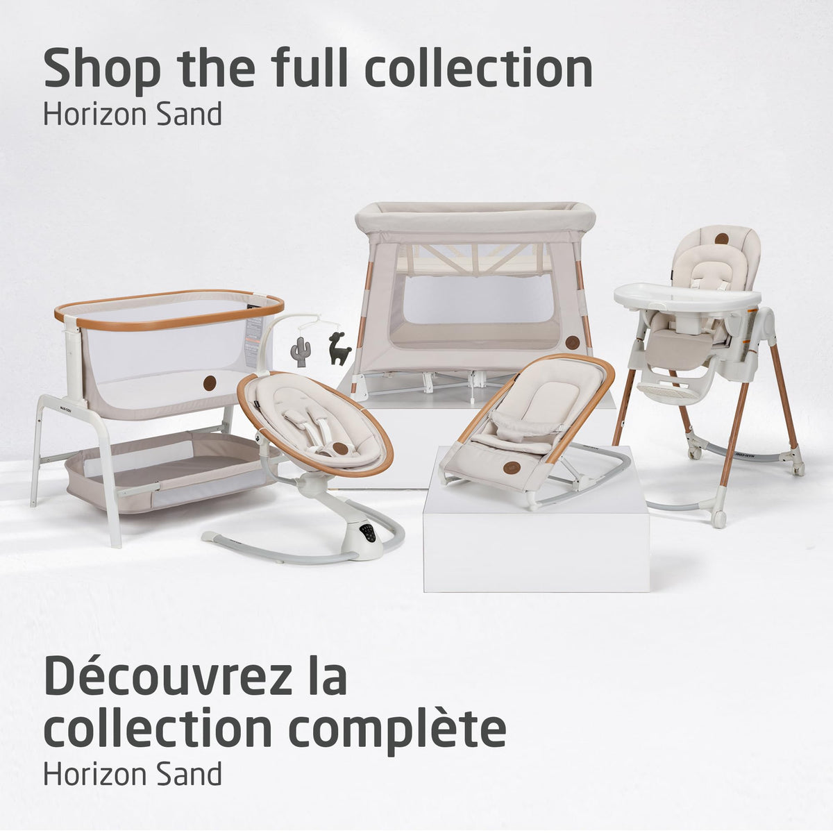 Maxi-Cosi Iora Bedside Bassinet , infant bedside sleeper crib, 4 height positions, portable & folds flat, large storage basket, includes travel bag, Horizon Sand 🍁 All In One Marketplace Canada