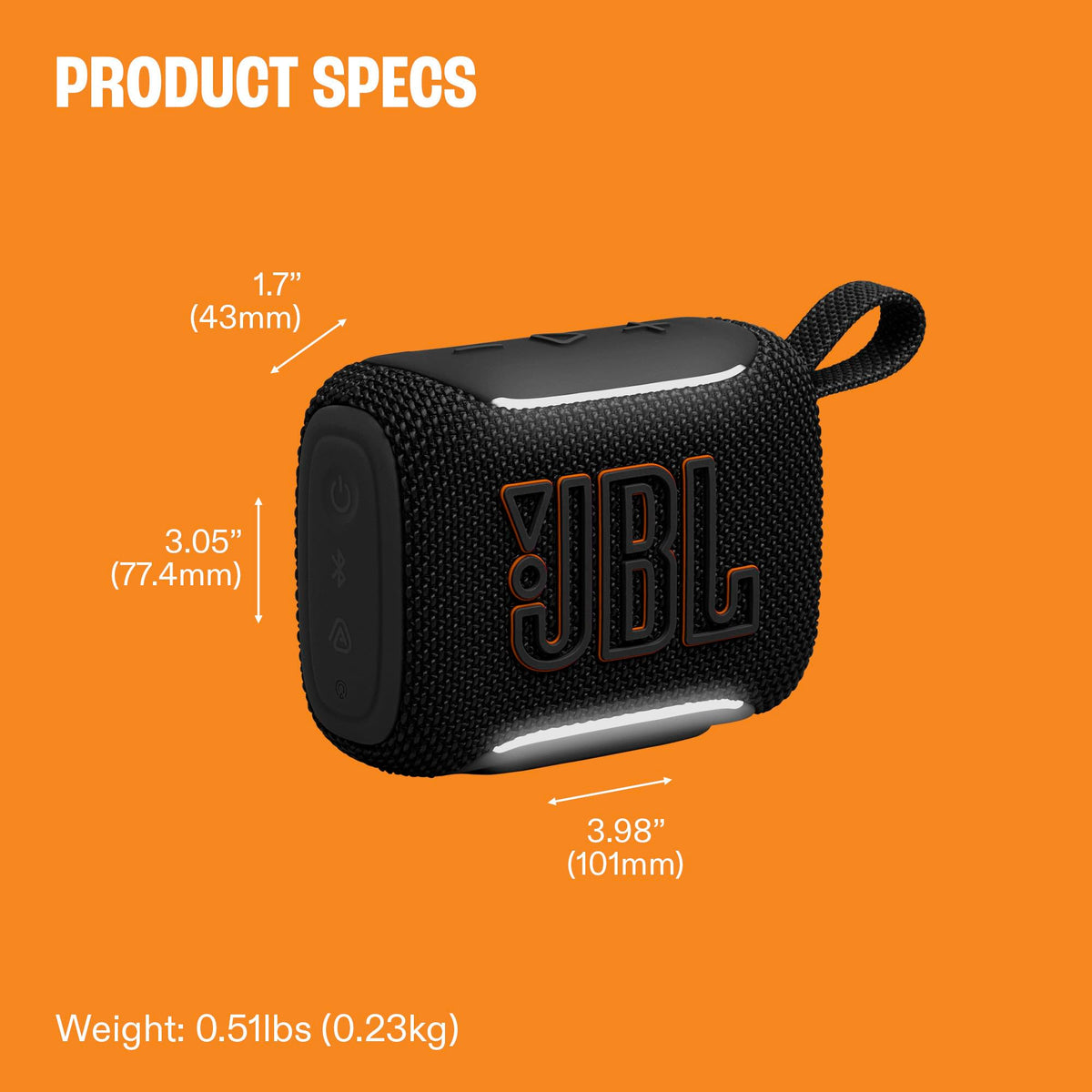 JBL Go 5 - Ultra-Portable Waterproof & Drop-Proof Speaker with JBL Legendary Sound & Ambient Edge Lighting, AirTouch Instant Stereo Pairing or Link Multiple Compatible Speakers via Auracast™ (Pink) 🍁 All In One Marketplace Canada