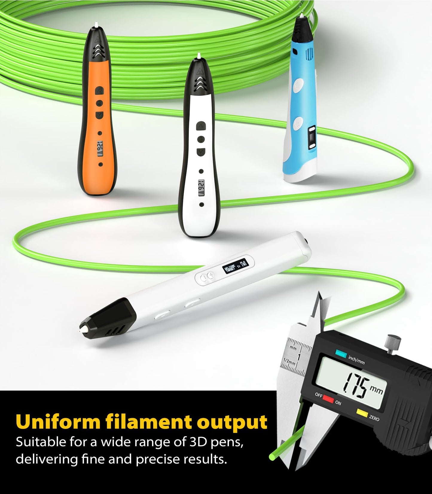 3D Pen Filament Refills 15 Colors, Each Color 16 Feet Total 240 Feet, 1.75 mm Pla Filament Comes with 2 Finger Caps & Copybook,3D Printing Pen Filament Refills Compatible with Mynt3d,scrib3d 3D Pen 🍁 All In One Marketplace Canada